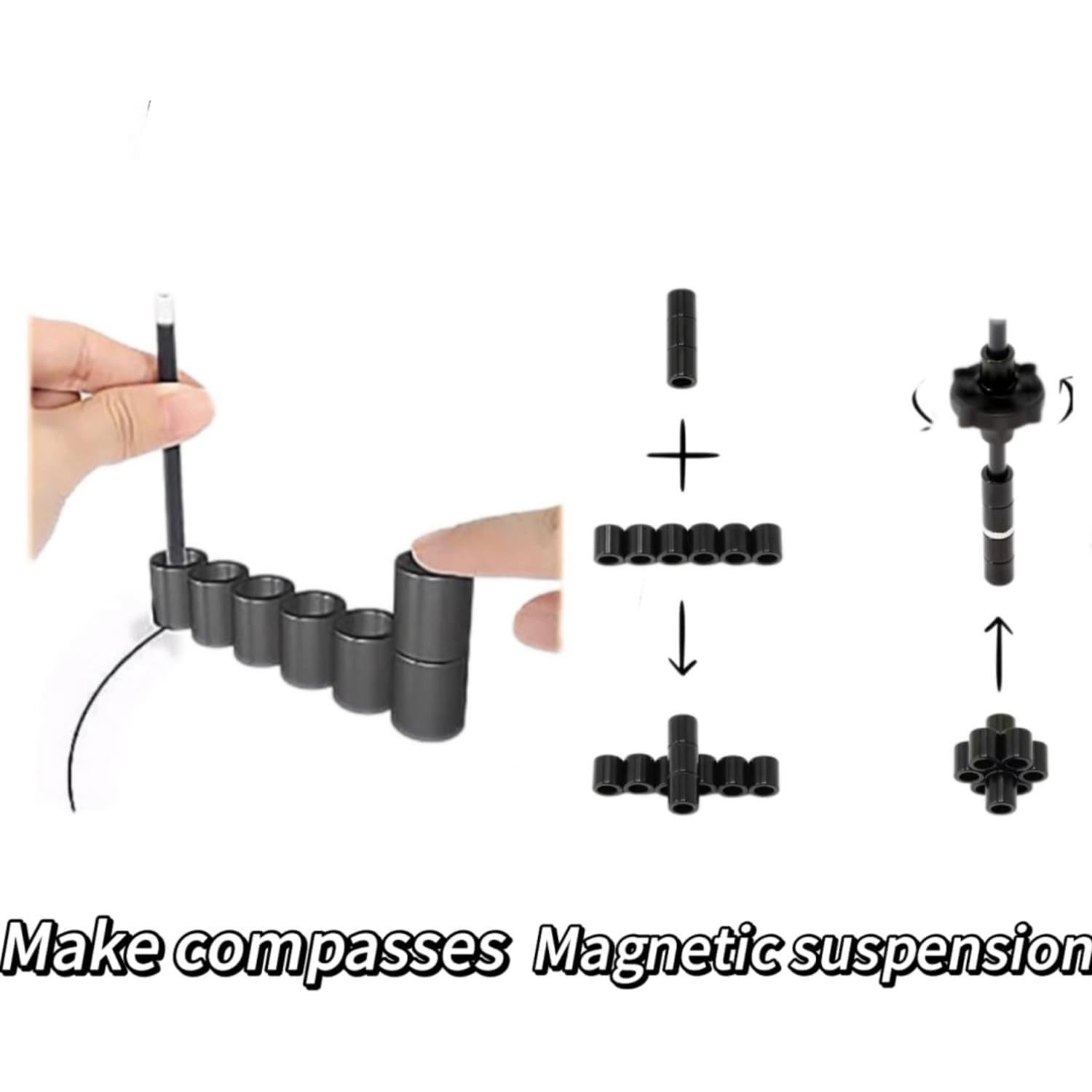 Bolígrafo Magnético Multifuncional AYXXZJD Negro - Descompresor