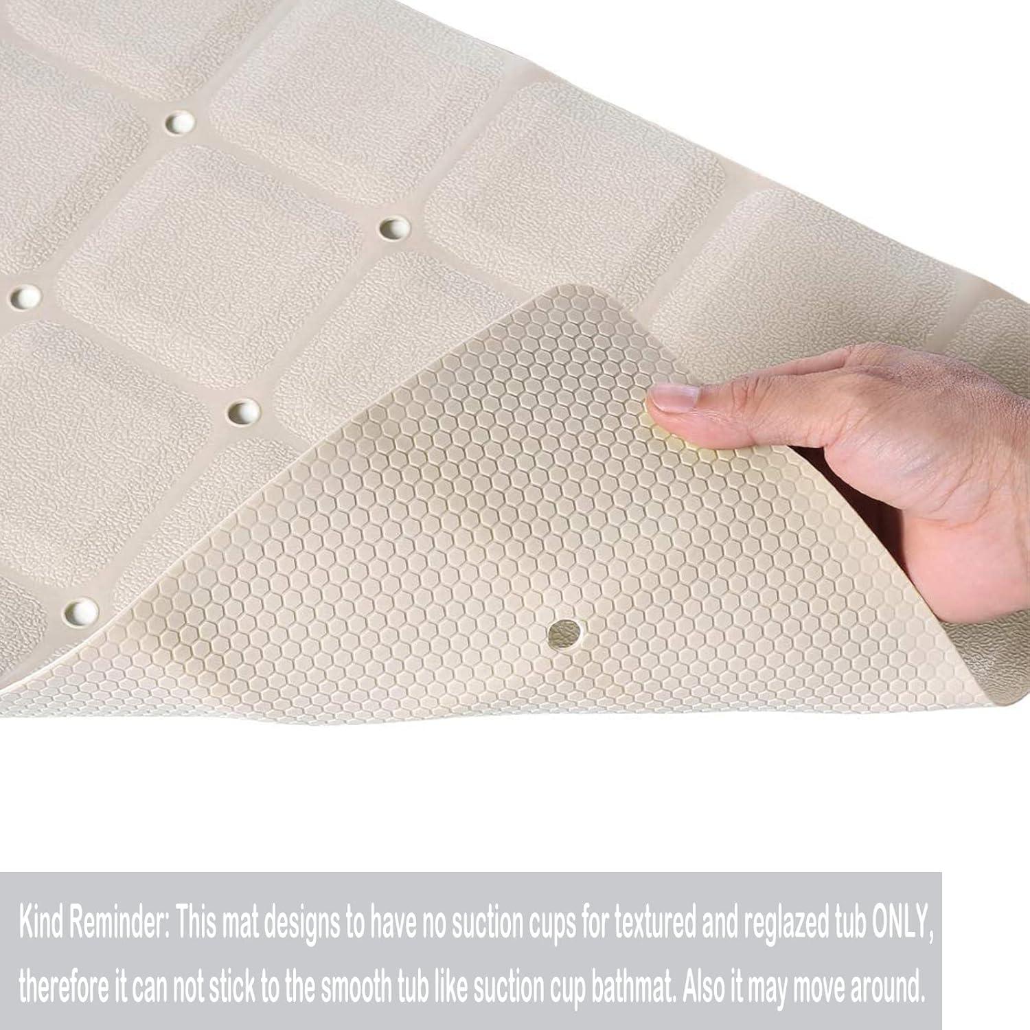 Alfombrilla de baño antideslizante Webos 71x36 cm Beige