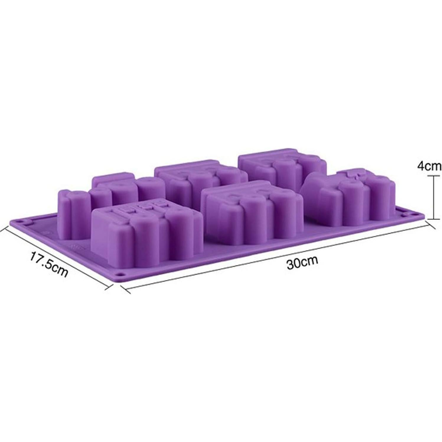 Molde de Pastel de Tren Joyeee de Silicona 6 Cavidades 30x17.5cm