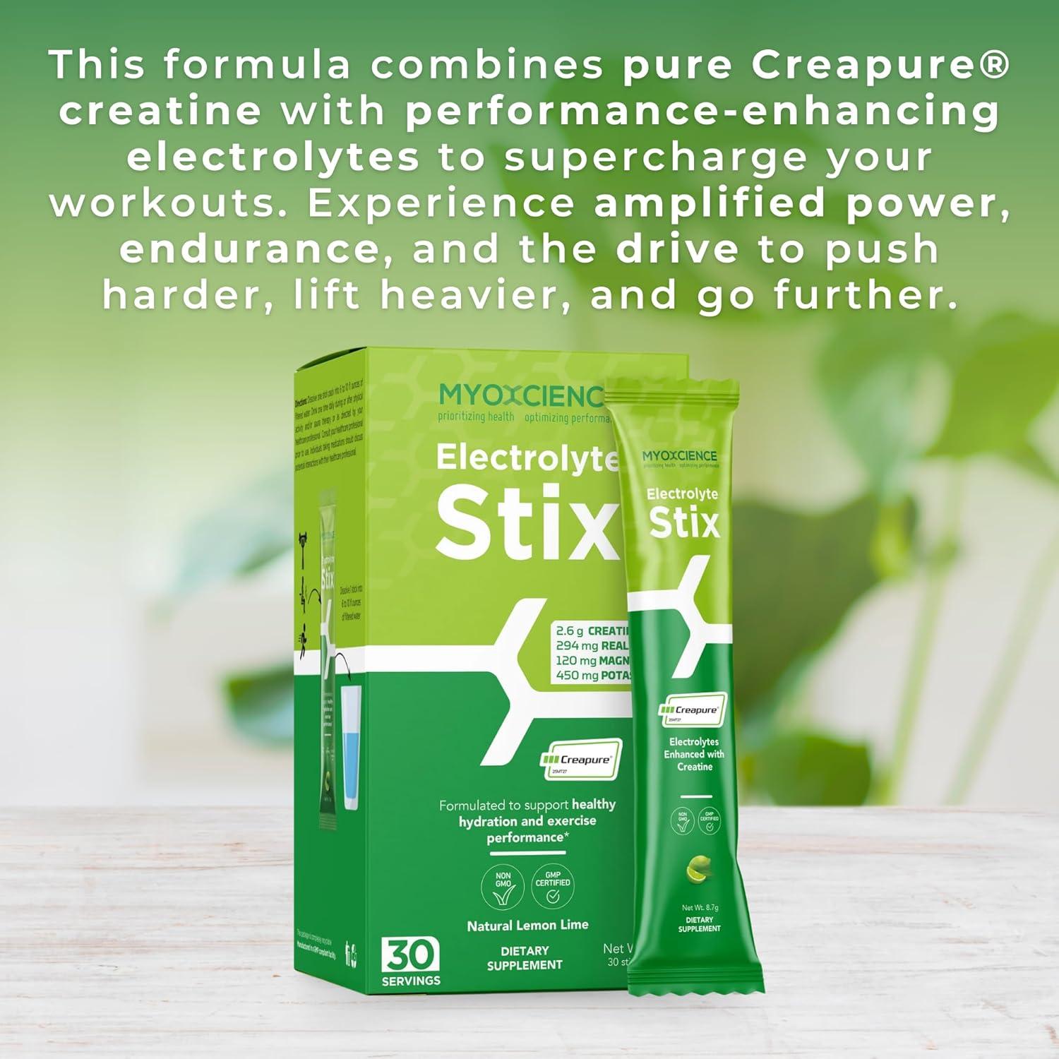 MYOXCIENCE Electrolyte STIX 30 ct - Polvo de Electrolitos Limón Lima