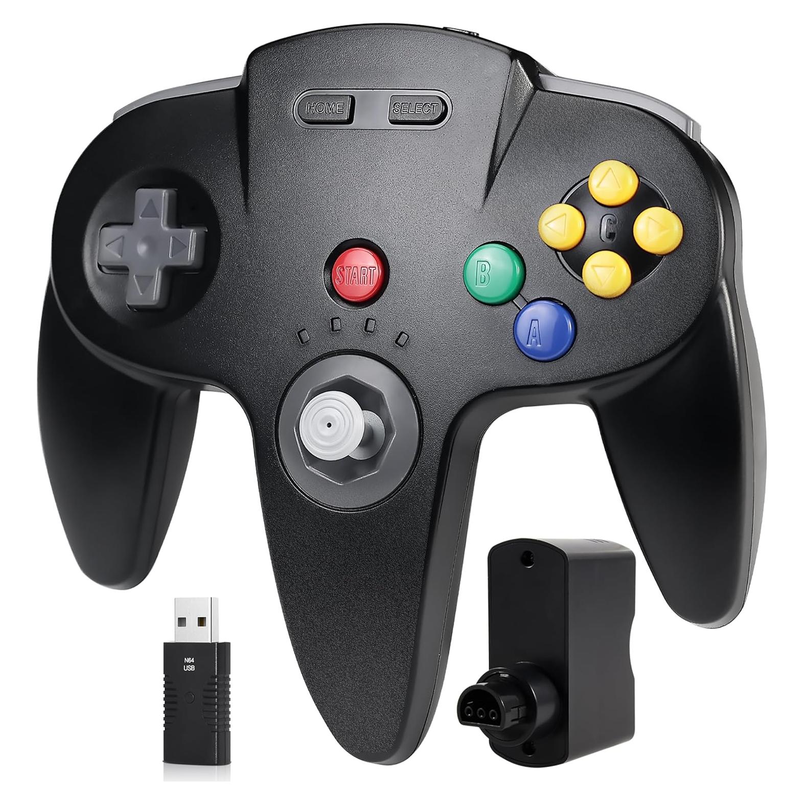 Controlador Inalámbrico N64 SAFFUN USB Recargable Negro