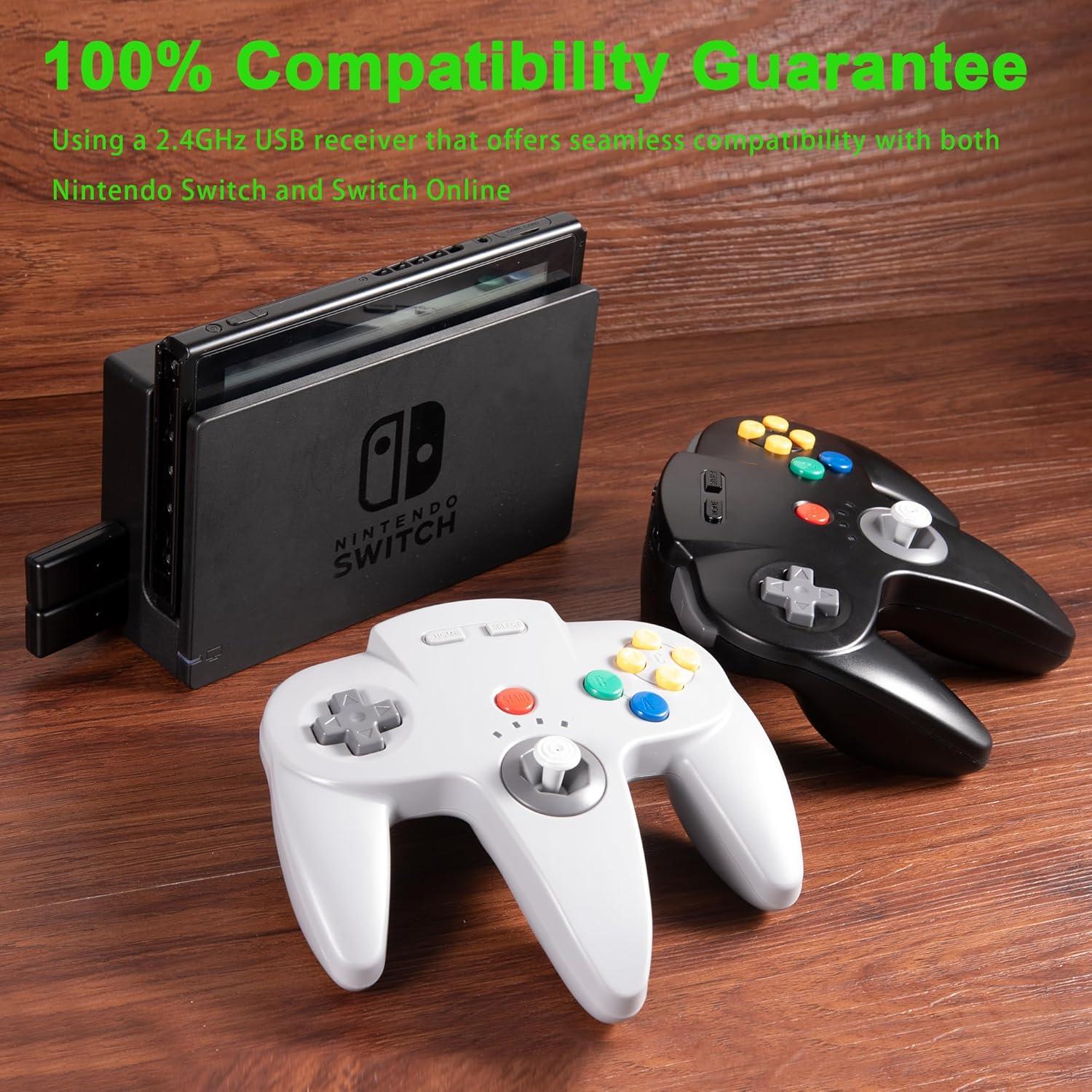 Controlador Inalámbrico N64 SAFFUN USB Recargable Negro