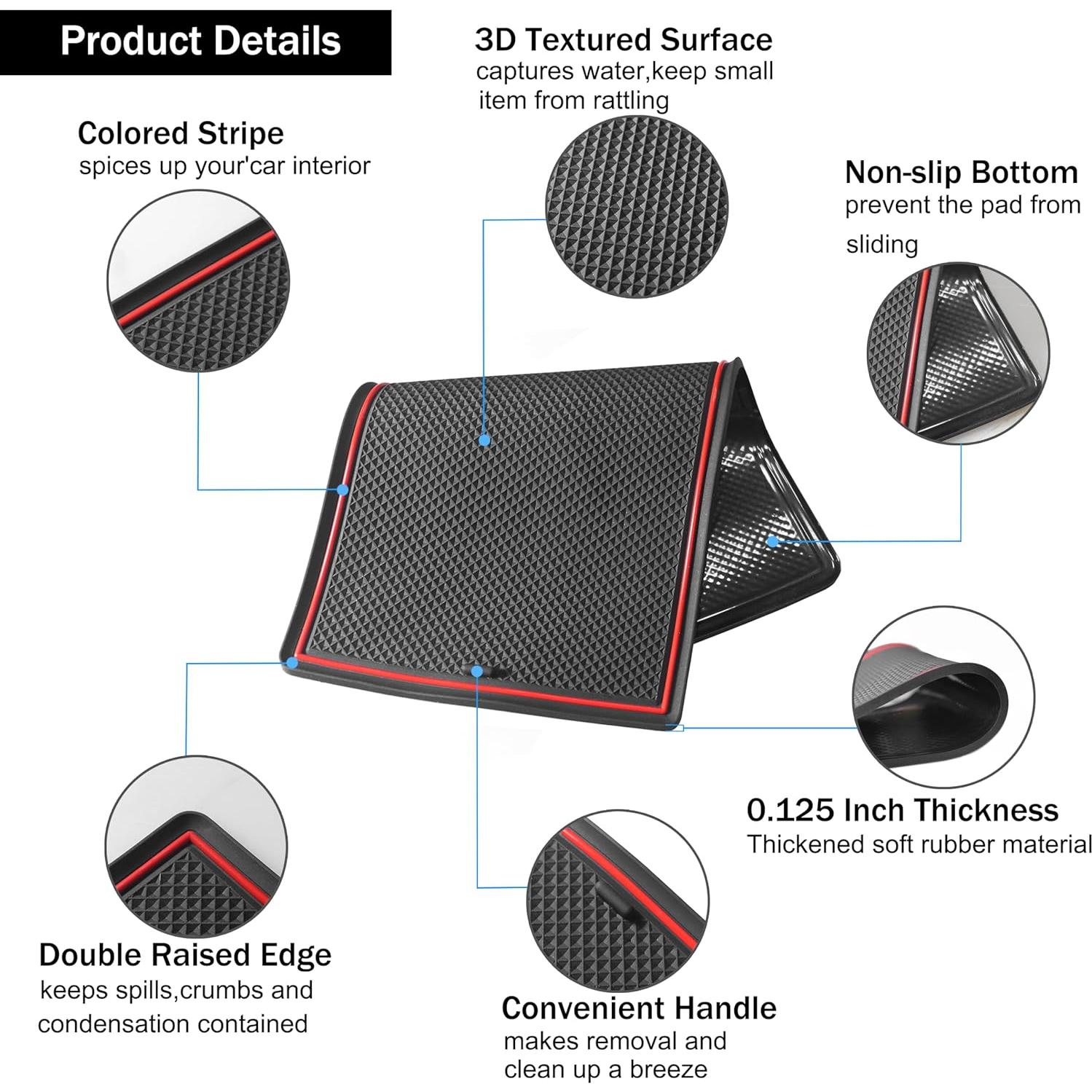 Inserto para Portavasos SENSHINE Toyota Sienna 2024-2021 Rojo