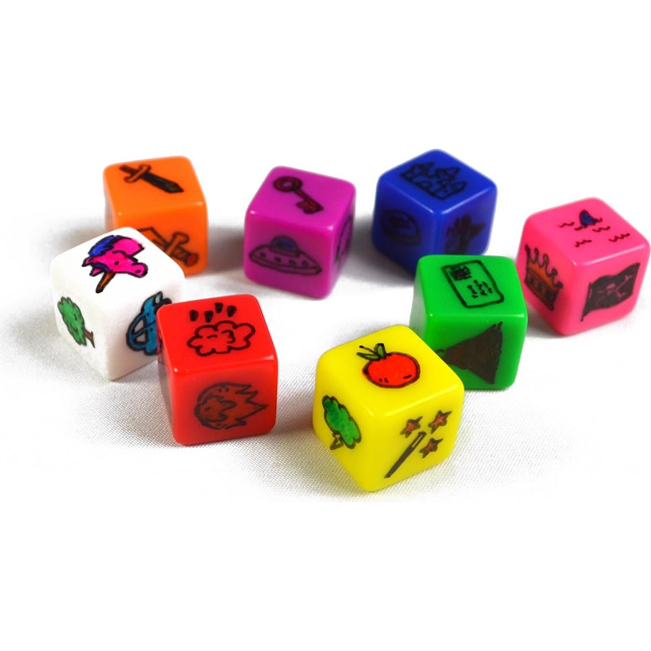 60 Dados en Blanco Multi-color Apostrophe Games - 7.87x16.51 cm