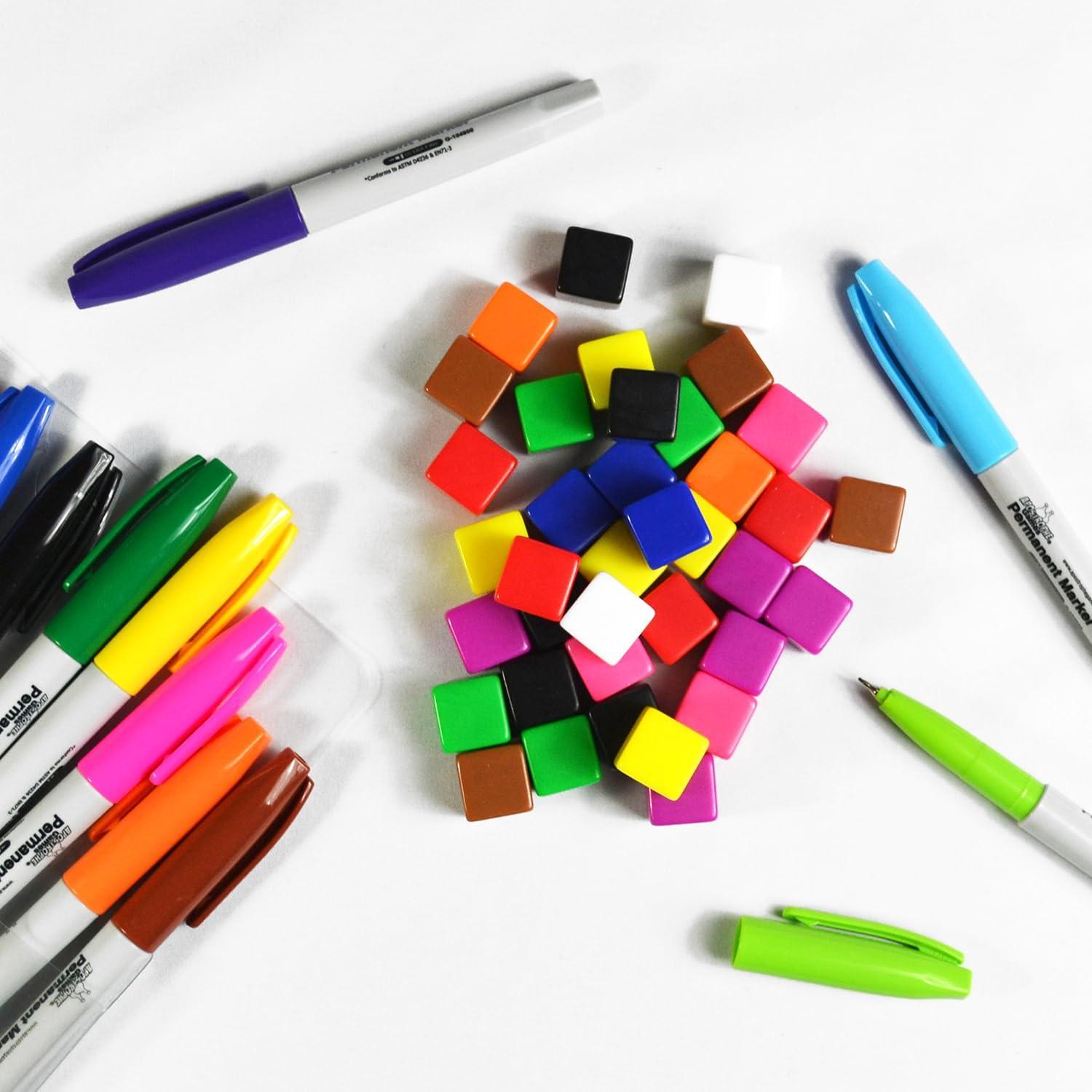 60 Dados en Blanco Multi-color Apostrophe Games - 7.87x16.51 cm