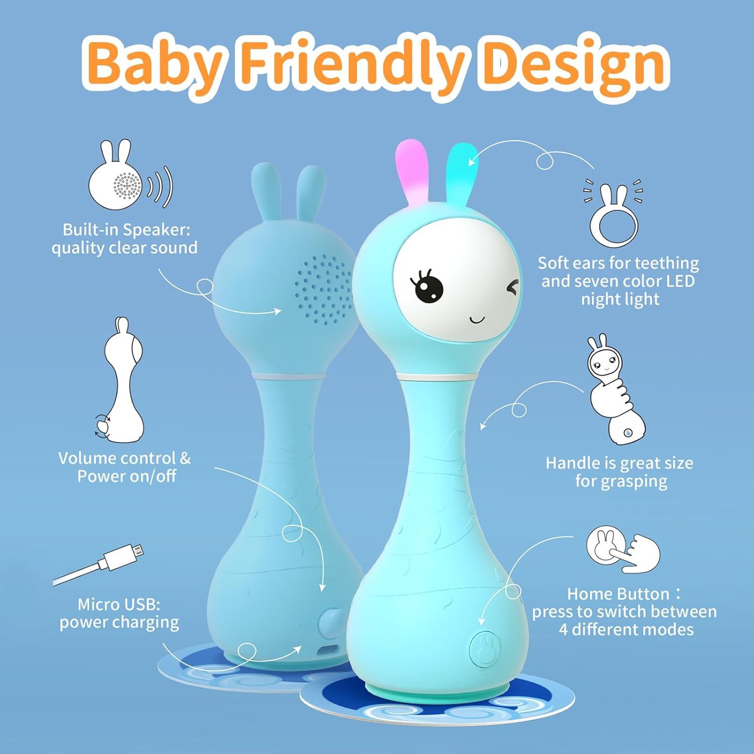 Sonajero Musical Alilo Smarty Bunny Azul 0-24 Meses