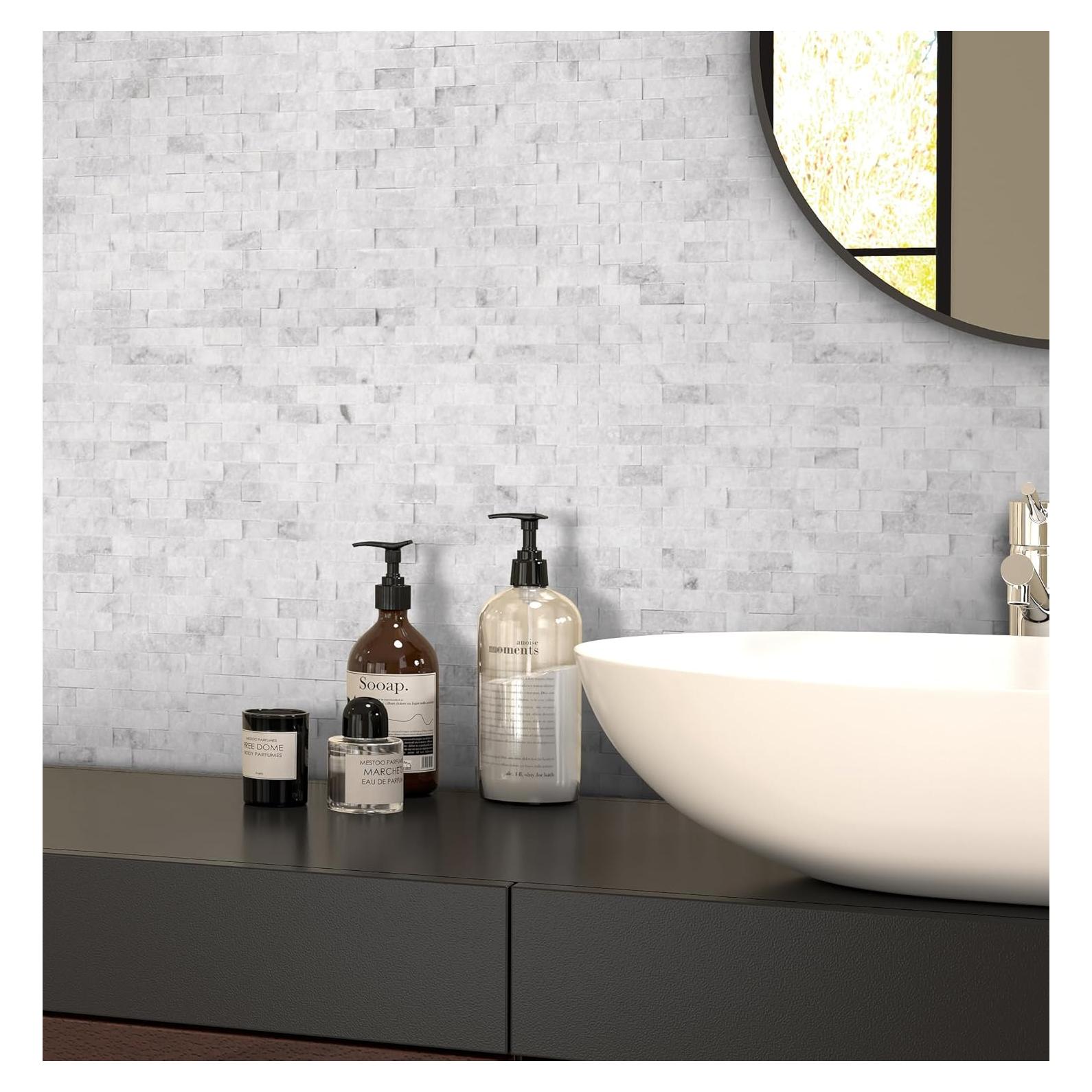 Azulejos de Mosaico Natural Autoadhesivos Sunwings 5 Hojas 0.385 m²