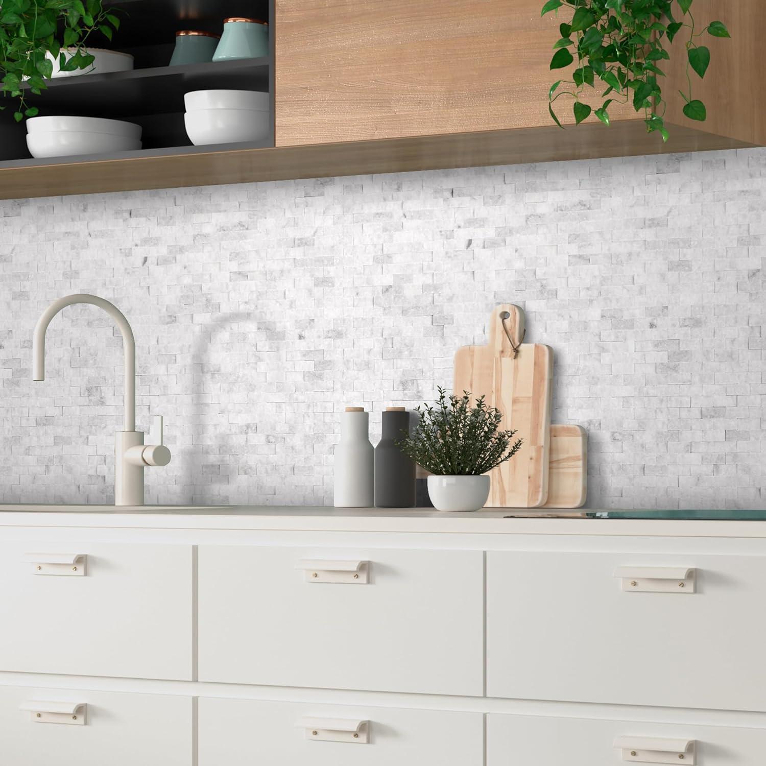 Azulejos de Mosaico Natural Autoadhesivos Sunwings 5 Hojas 0.385 m²