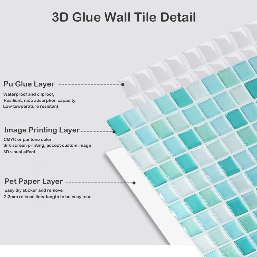 Azulejos Mosaico 3D Autoadhesivos HyFanStr 23.5x23.5cm - 4 Piezas