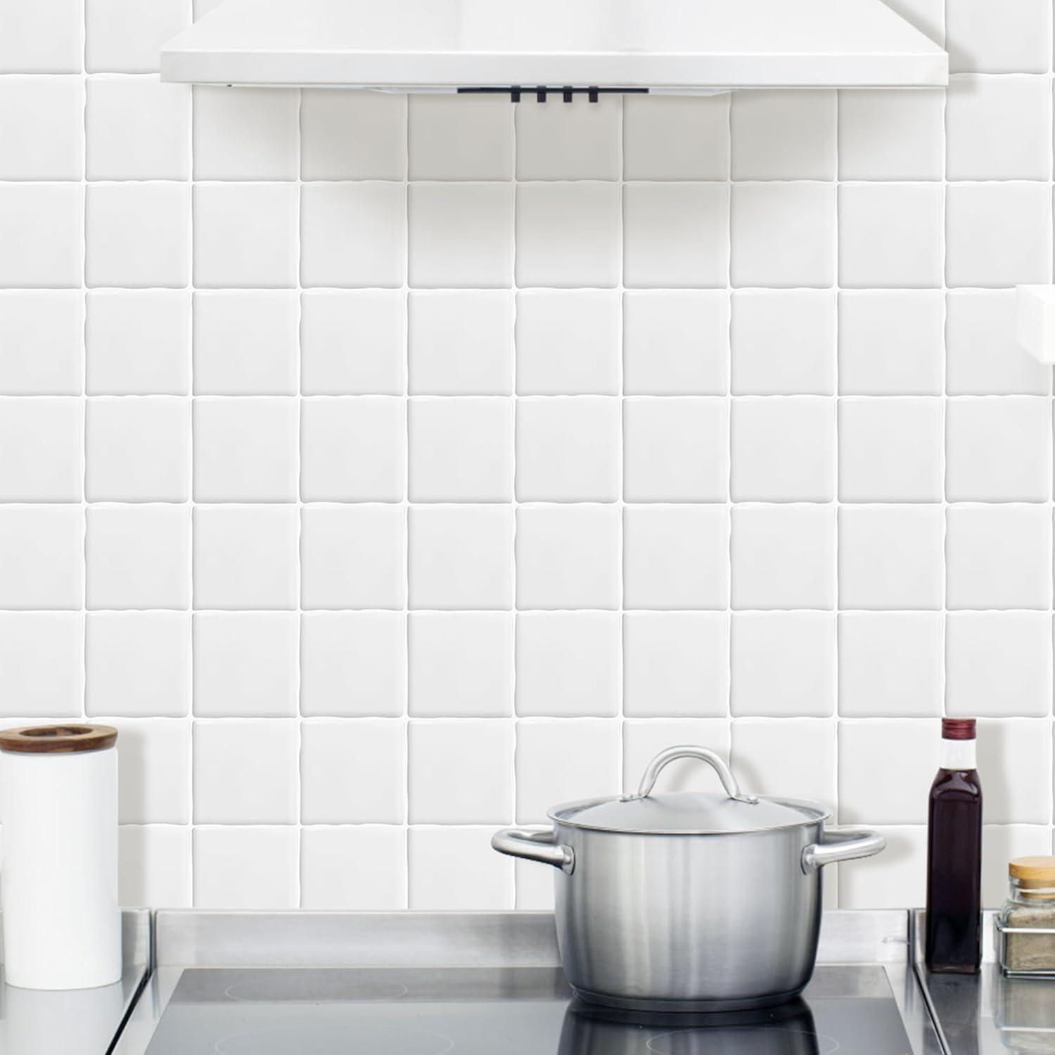 Paquete de 10 Azulejos Autoadhesivos AOFEGRLT 23x23 cm Blancos