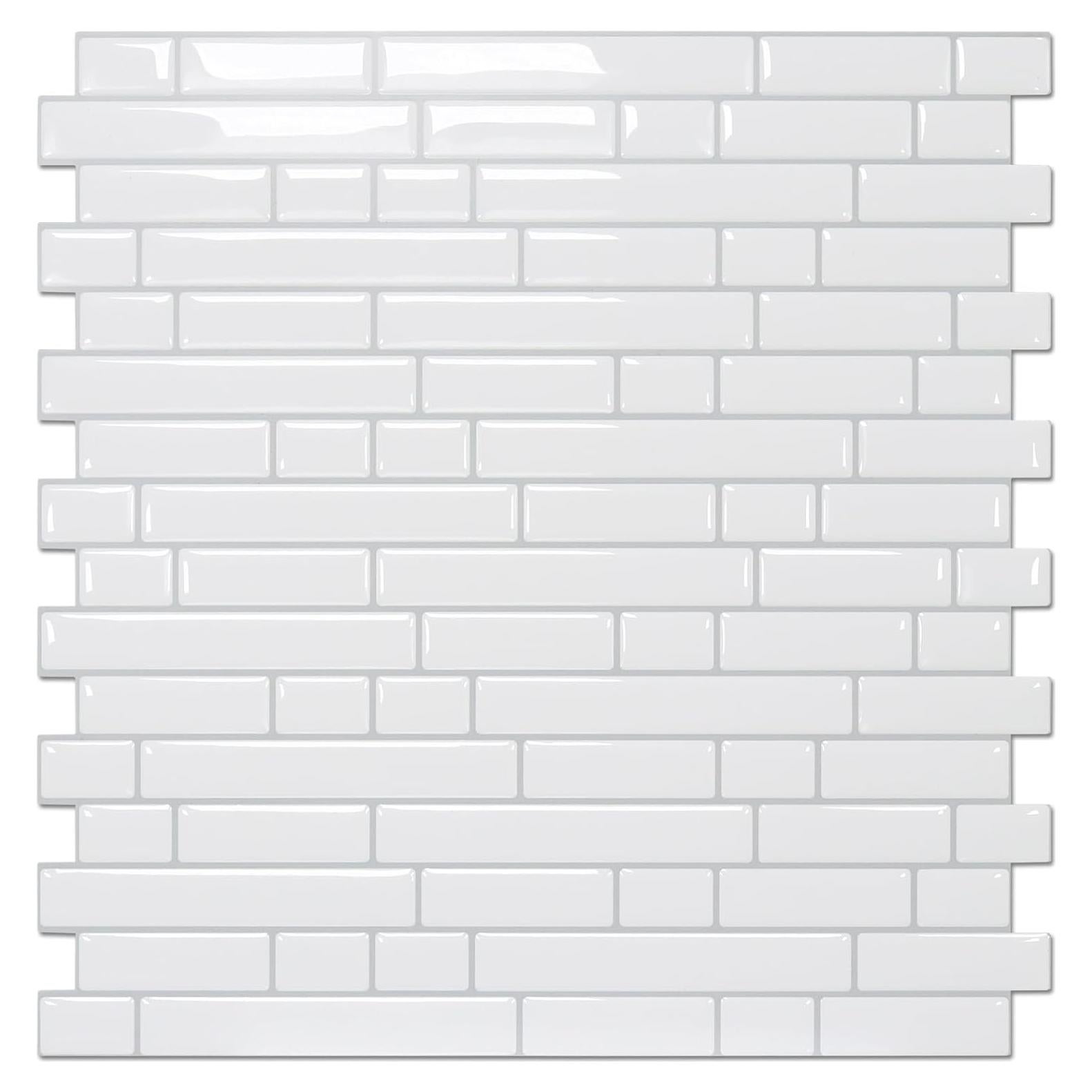 Azulejos Autoadhesivos STICKGOO 10 Hojas 30.48cm Blanco