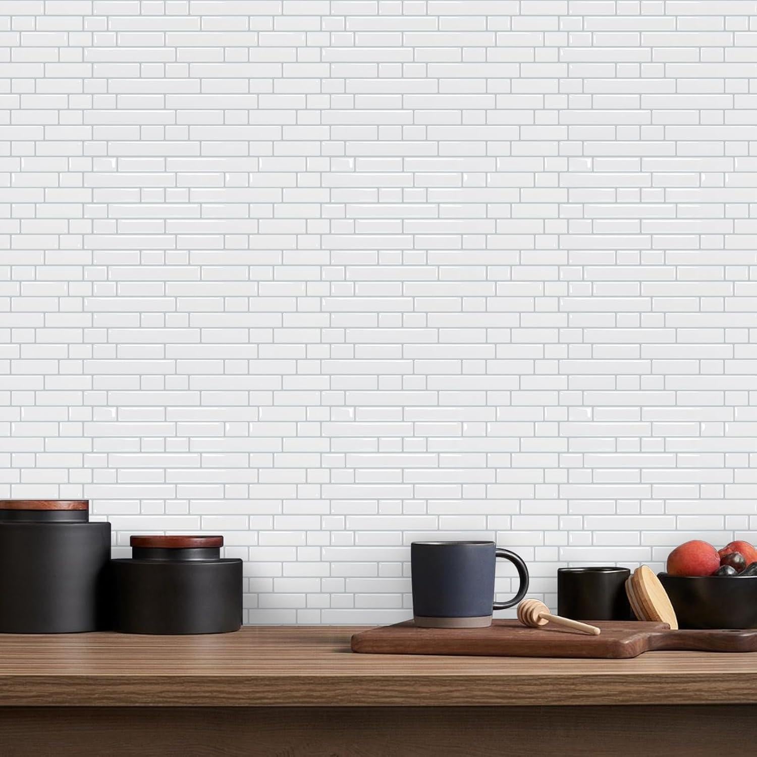 Azulejos Autoadhesivos STICKGOO 10 Hojas 30.48cm Blanco