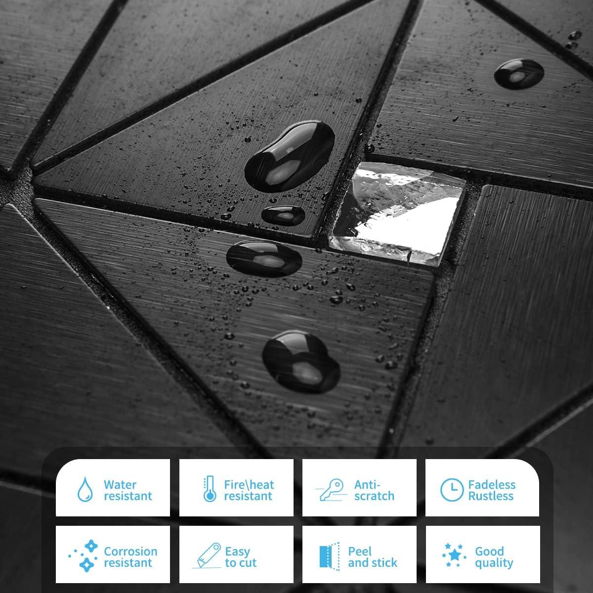 Azulejos Metálicos Autoadhesivos Art3d 10 Piezas 30x30cm Negro