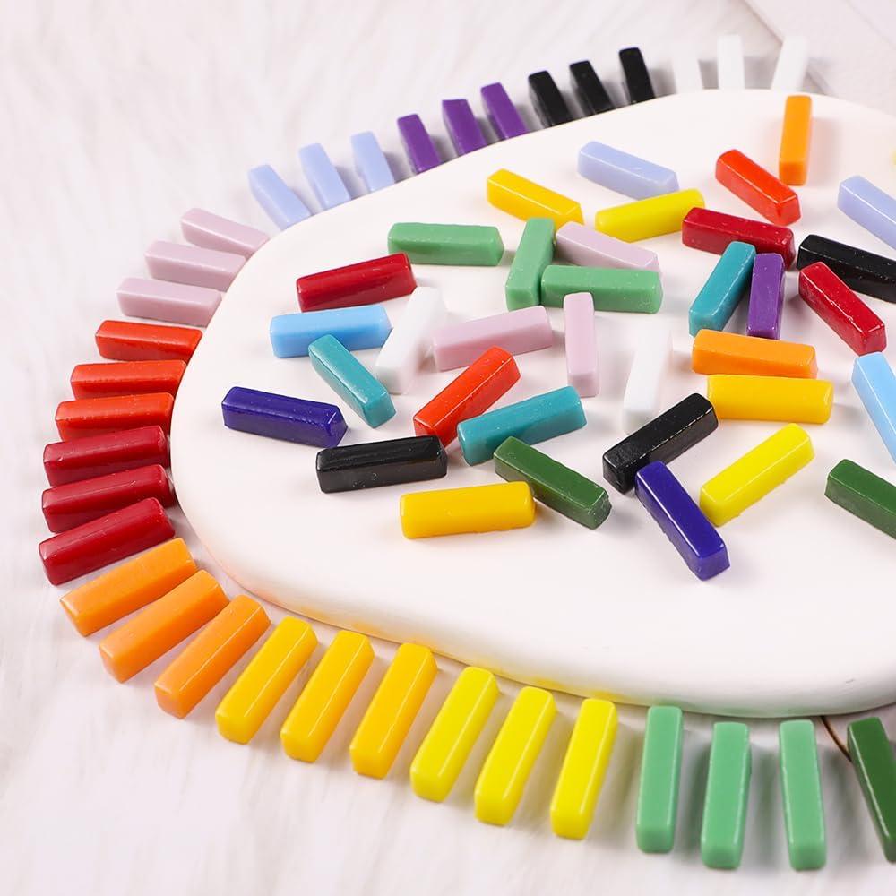 Azulejos de Mosaico de Vidrio Buenoarte 330 Piezas 0.5x2cm