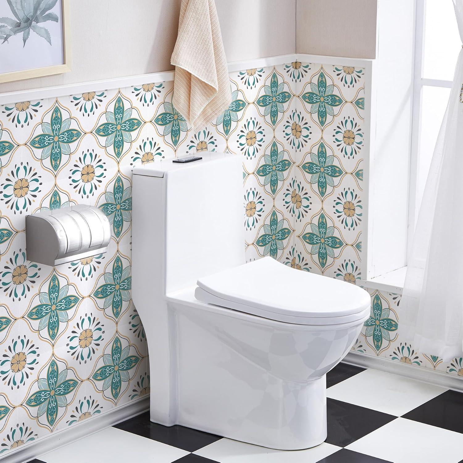 Calcomanías de Azulejos Floral Vintage AM AMAONM 20x20cm 10pcs