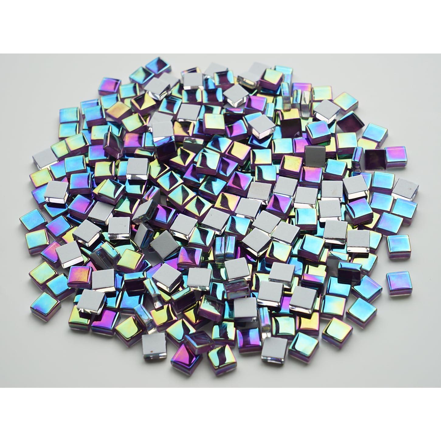 Azulejos de Mosaico de Vidrio CHICSHIS 300g Púrpura 10mm