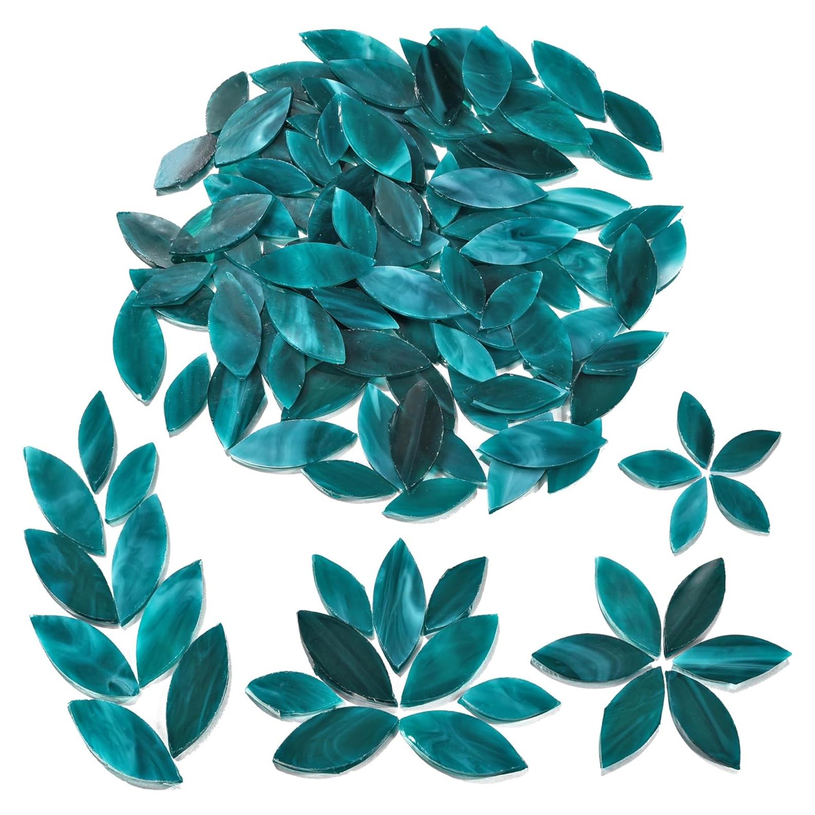 Azulejos de Mosaico Yoption 100 Piezas Vidrio Turquesa