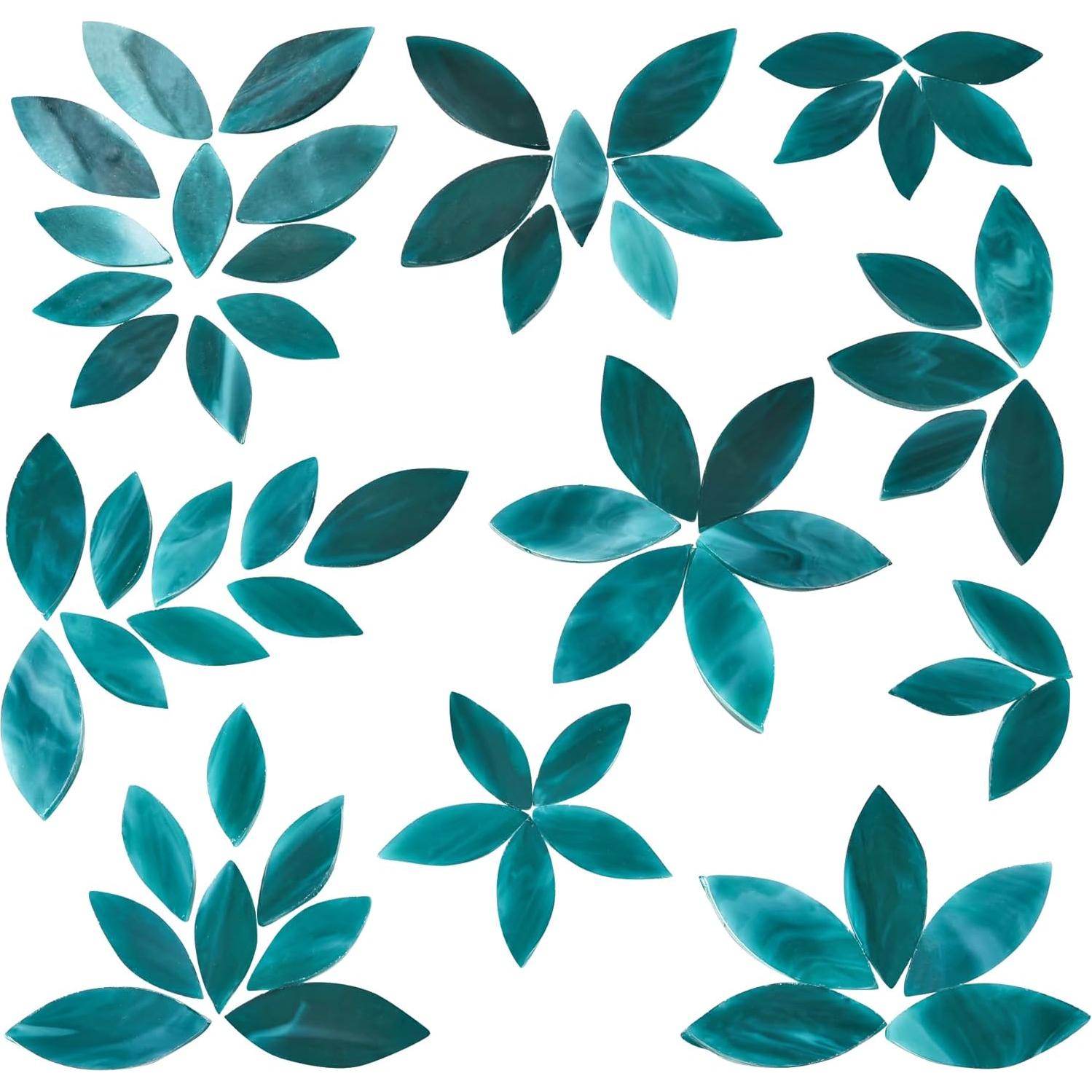 Azulejos de Mosaico Yoption 100 Piezas Vidrio Turquesa