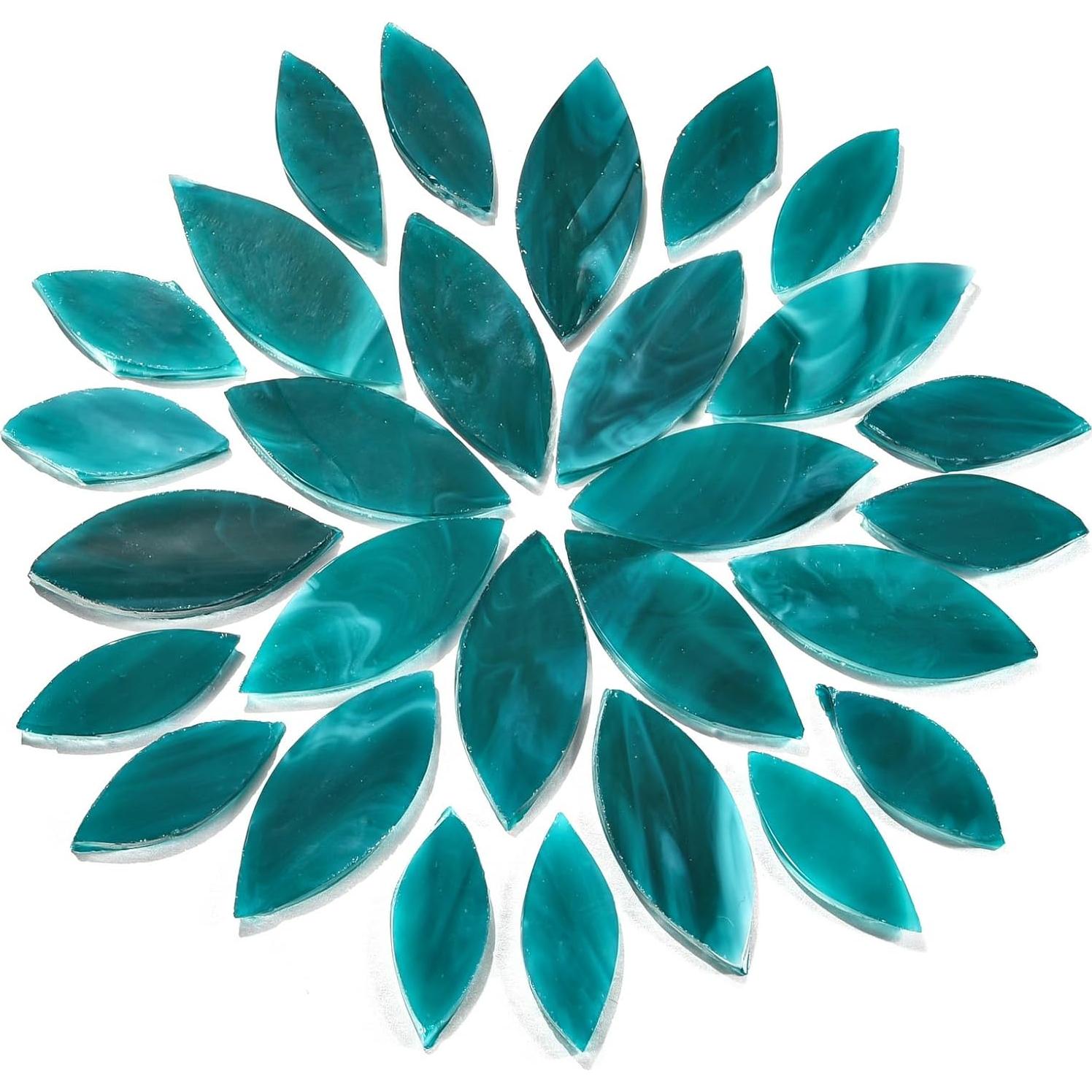 Azulejos de Mosaico Yoption 100 Piezas Vidrio Turquesa