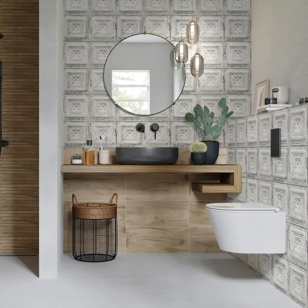 Papel Tapiz Autoadhesivo Froluya Azulejos Vintage 42.9x300 cm