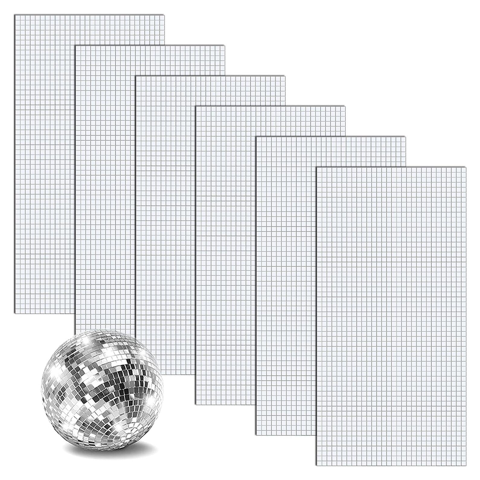 Azulejos de Mosaico Autoadhesivos MaehSab 5x5mm 10800 Pcs Plata