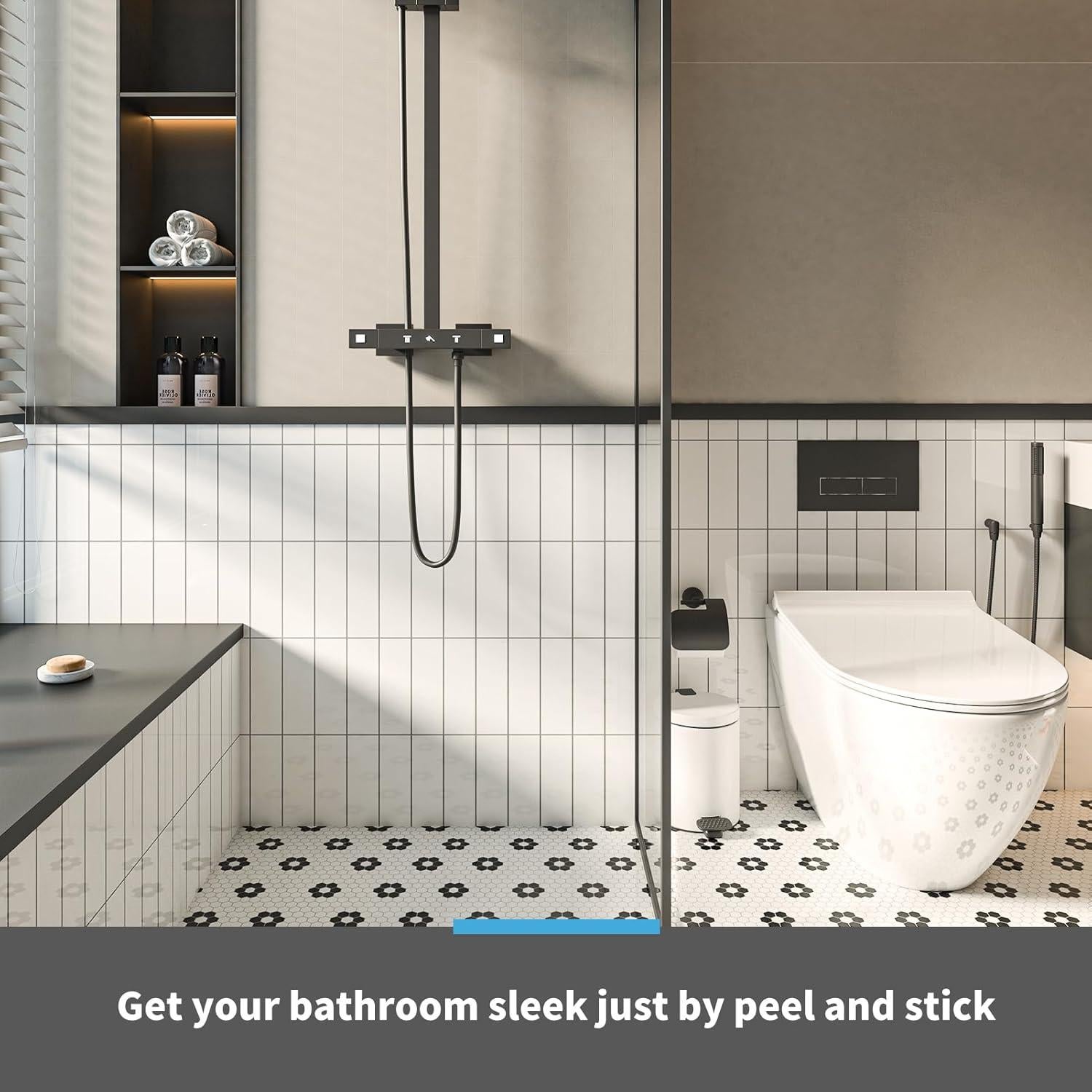 Azulejos Autoadhesivos Art3d de Mármol Falso 10 Hojas 29x23cm