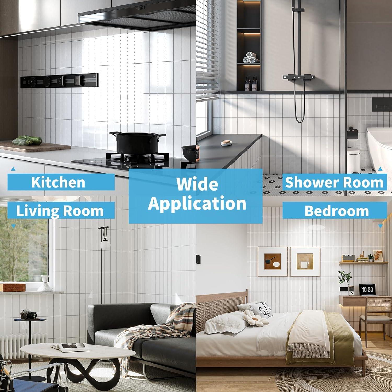 Azulejos Autoadhesivos Art3d de Mármol Falso 10 Hojas 29x23cm