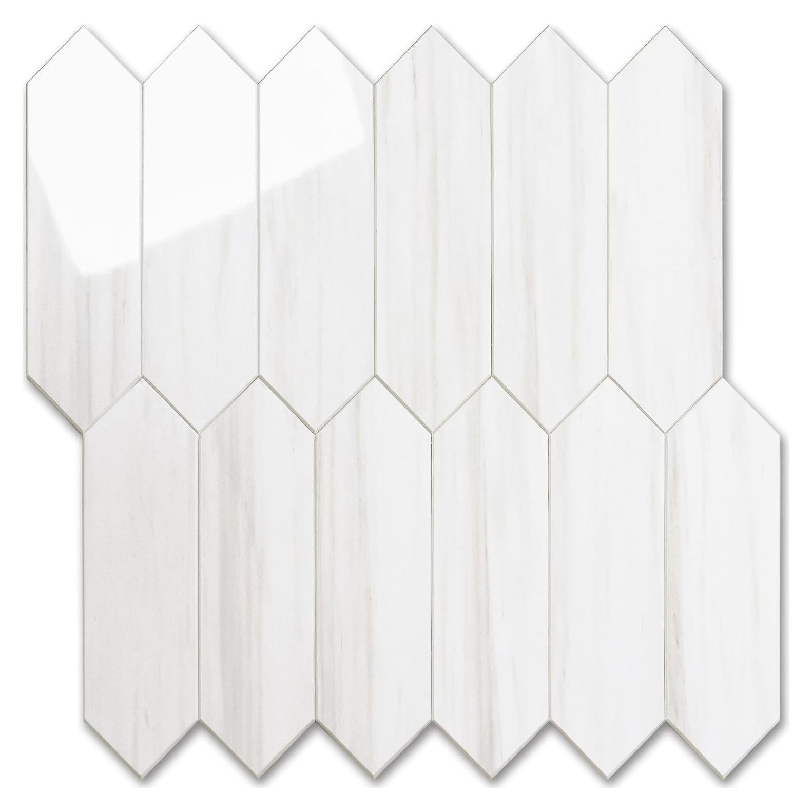 Azulejo Autoadhesivo Hexagonal Vamos Azulejo 32.5x32.5 cm Blanco
