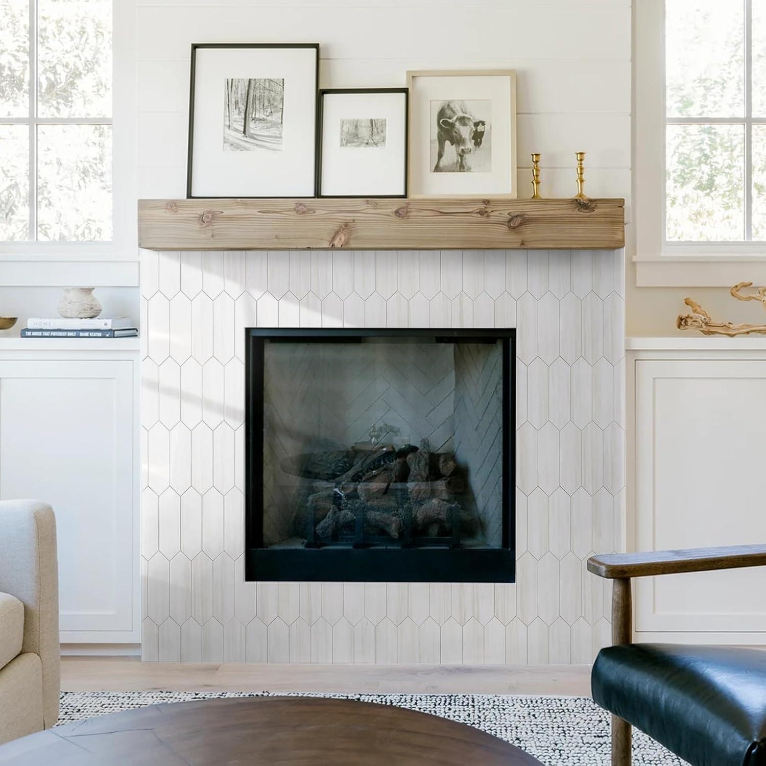 Azulejo Autoadhesivo Hexagonal Vamos Azulejo 32.5x32.5 cm Blanco