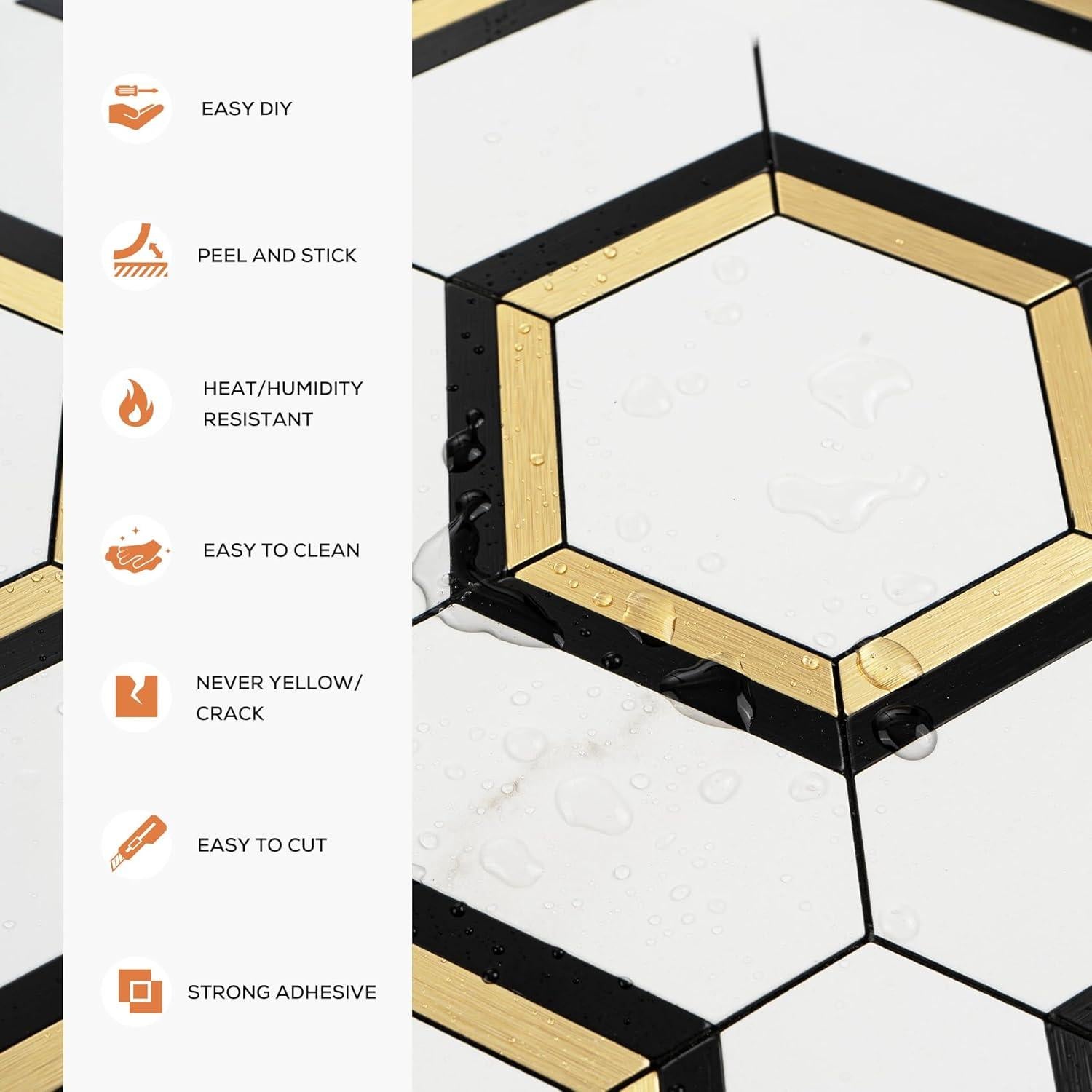 Azulejos Autoadhesivos STICKGOO 10 Hojas 30x25.9 cm Mosaico