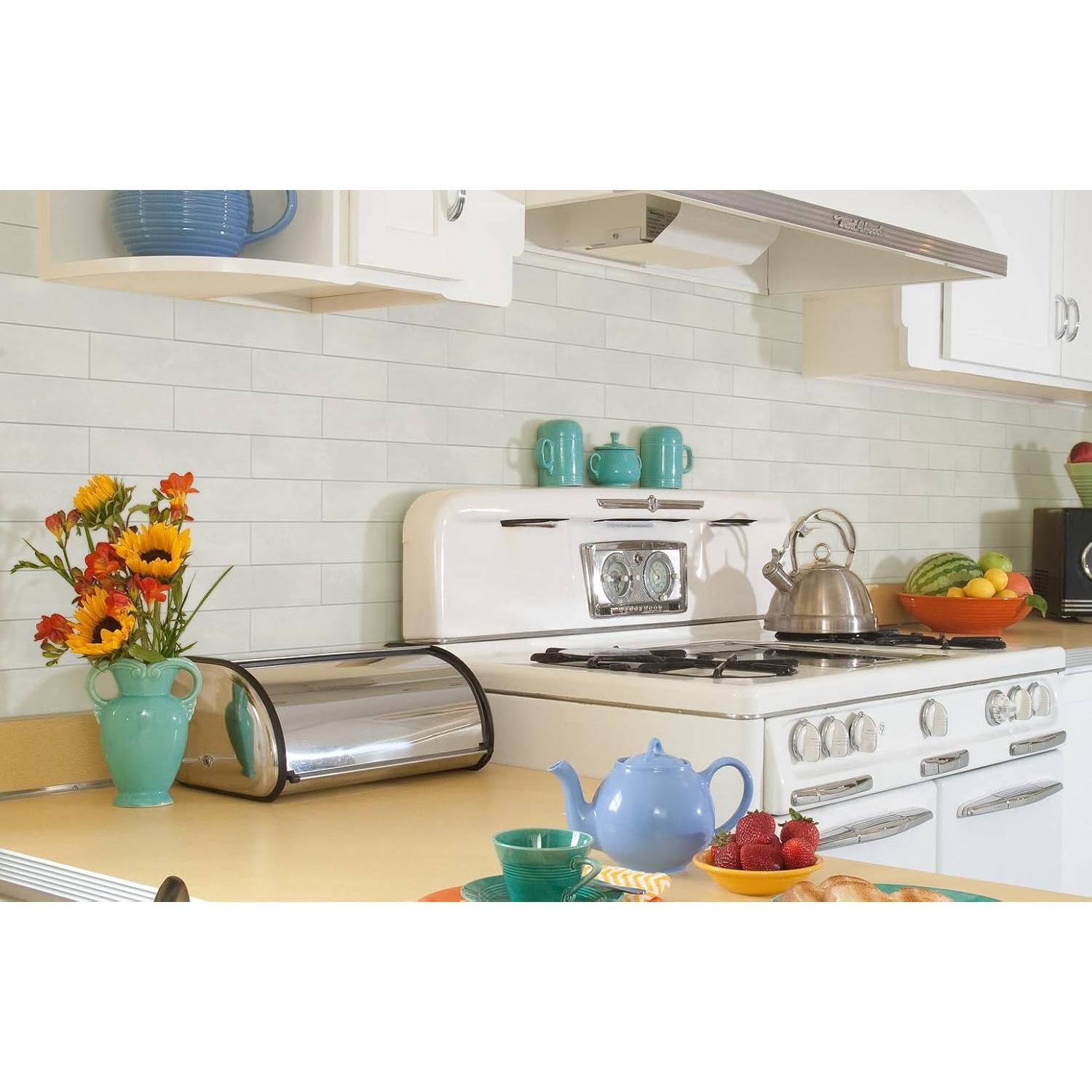 Azulejos Autoadhesivos COLAMO 22PCS Brillante Cristal Blanco