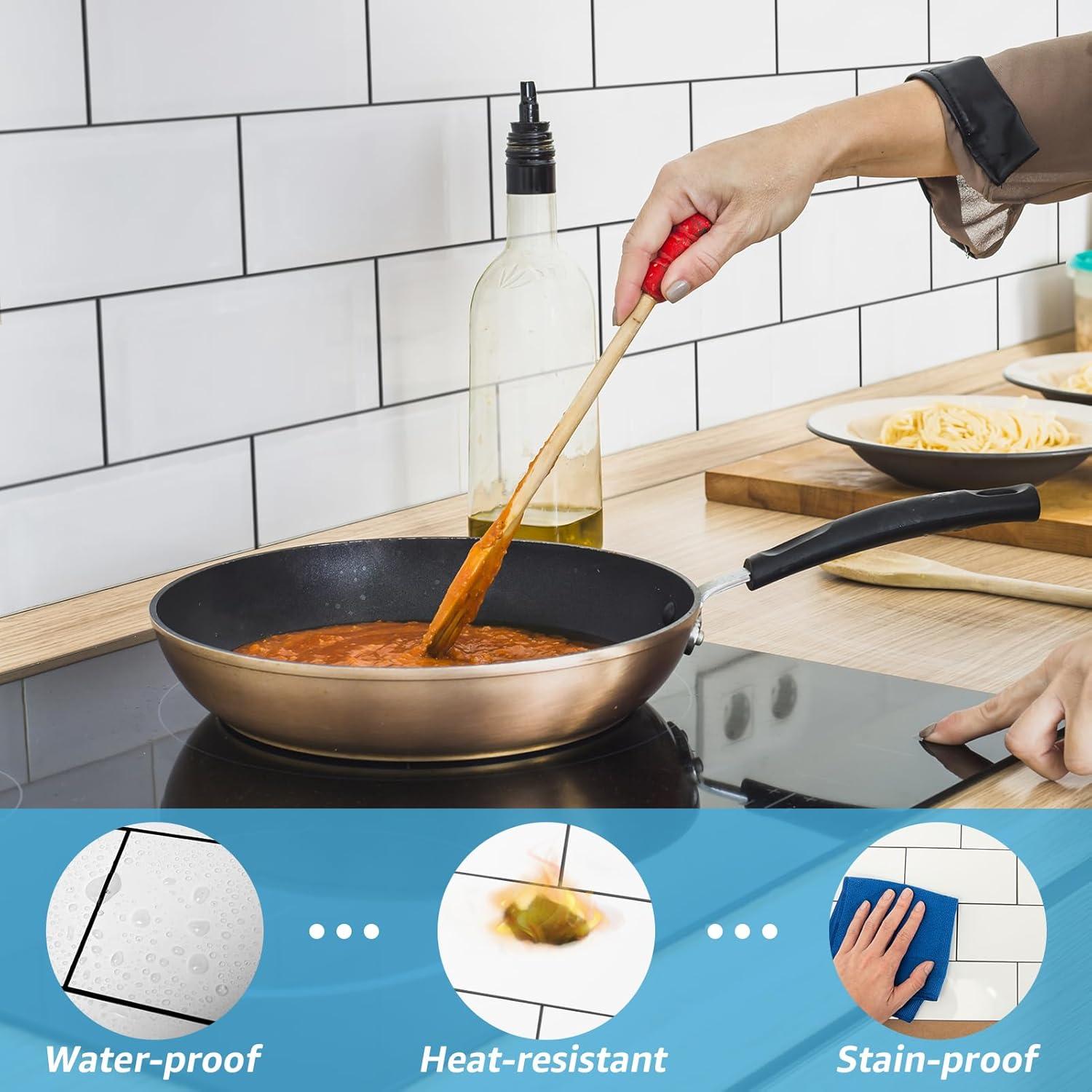 Azulejo de Pared Autoadhesivo Art3d 102 Piezas 7.62x15.24cm Blanco