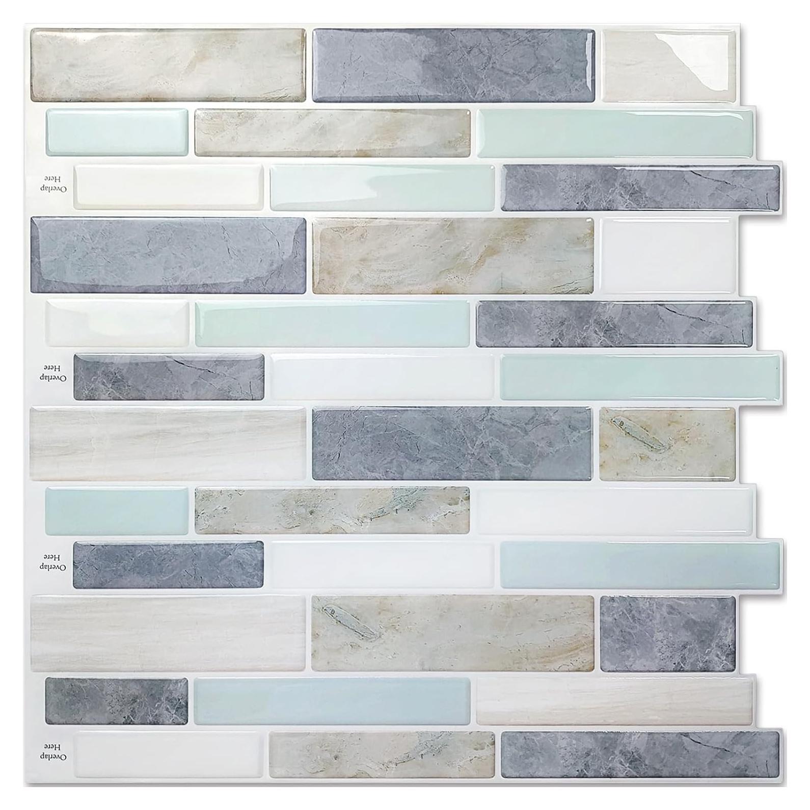 Azulejos Autoadhesivos Vamos Tile 10 Hojas 30.48x30.48cm Verde Claro