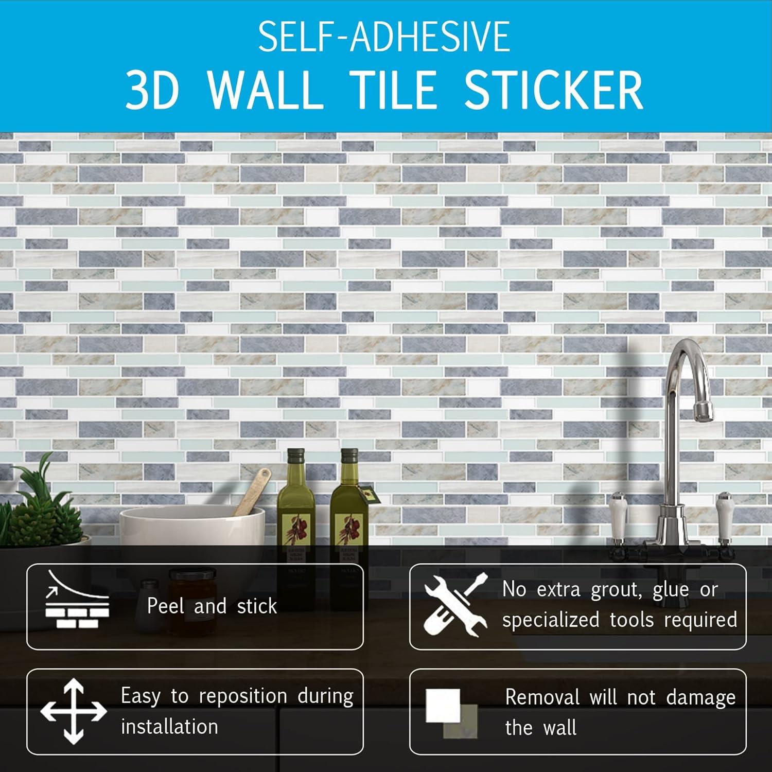 Azulejos Autoadhesivos Vamos Tile 10 Hojas 30.48x30.48cm Verde Claro