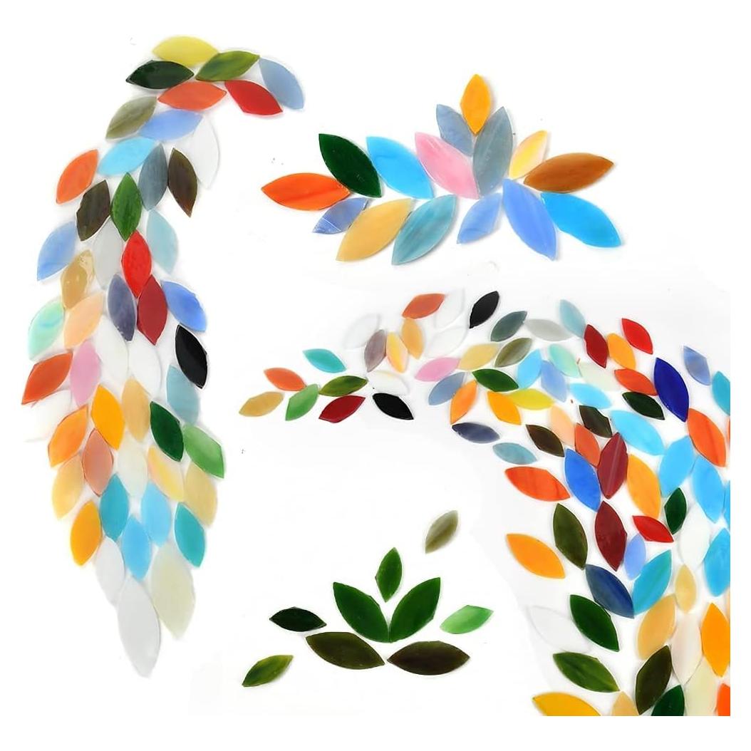 BUYGO 100 Piezas Azulejos de Mosaico de Vidrio Multicolor