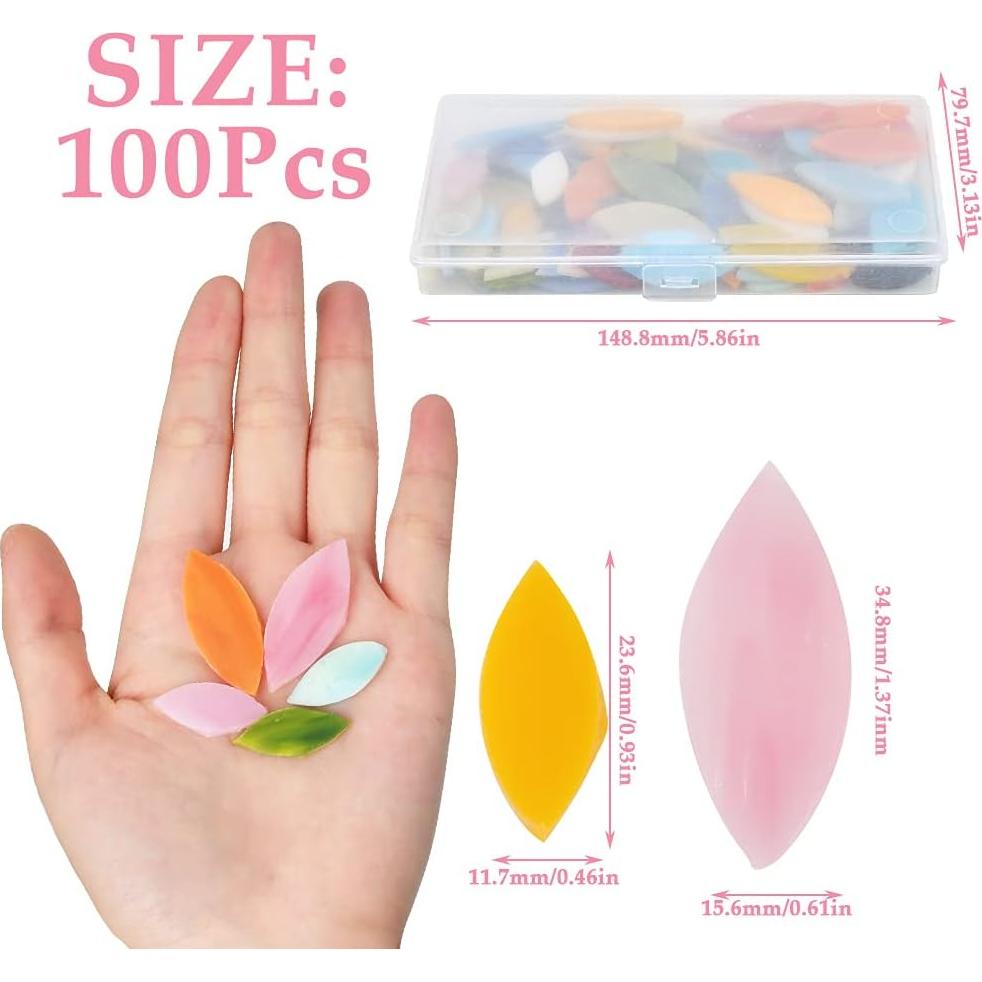BUYGO 100 Piezas Azulejos de Mosaico de Vidrio Multicolor