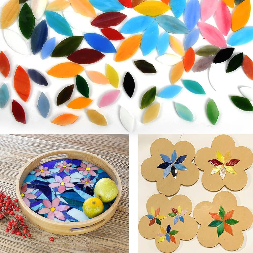 BUYGO 100 Piezas Azulejos de Mosaico de Vidrio Multicolor