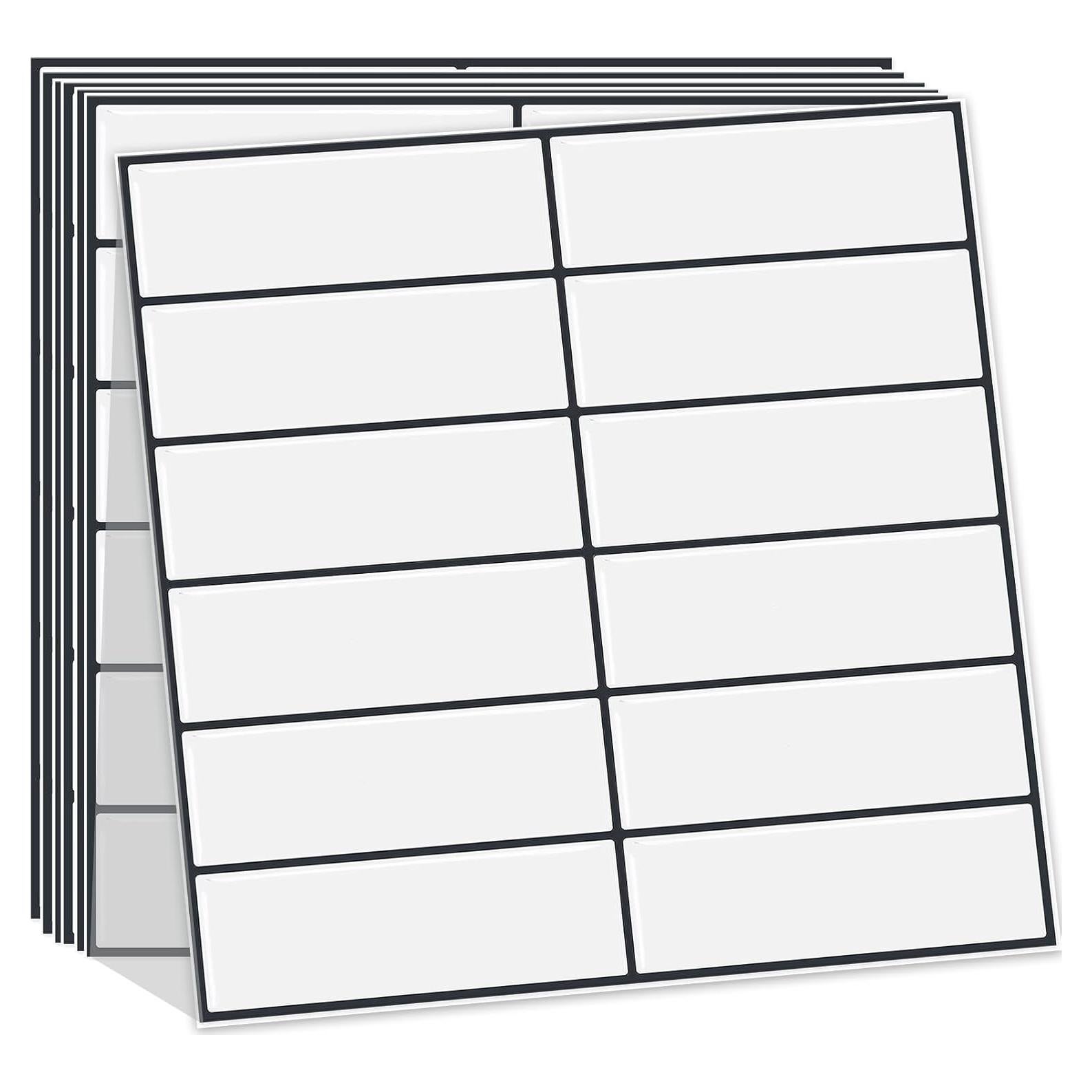 Azulejo autoadhesivo DEWOO blanco 30.5x30.5cm 10 hojas