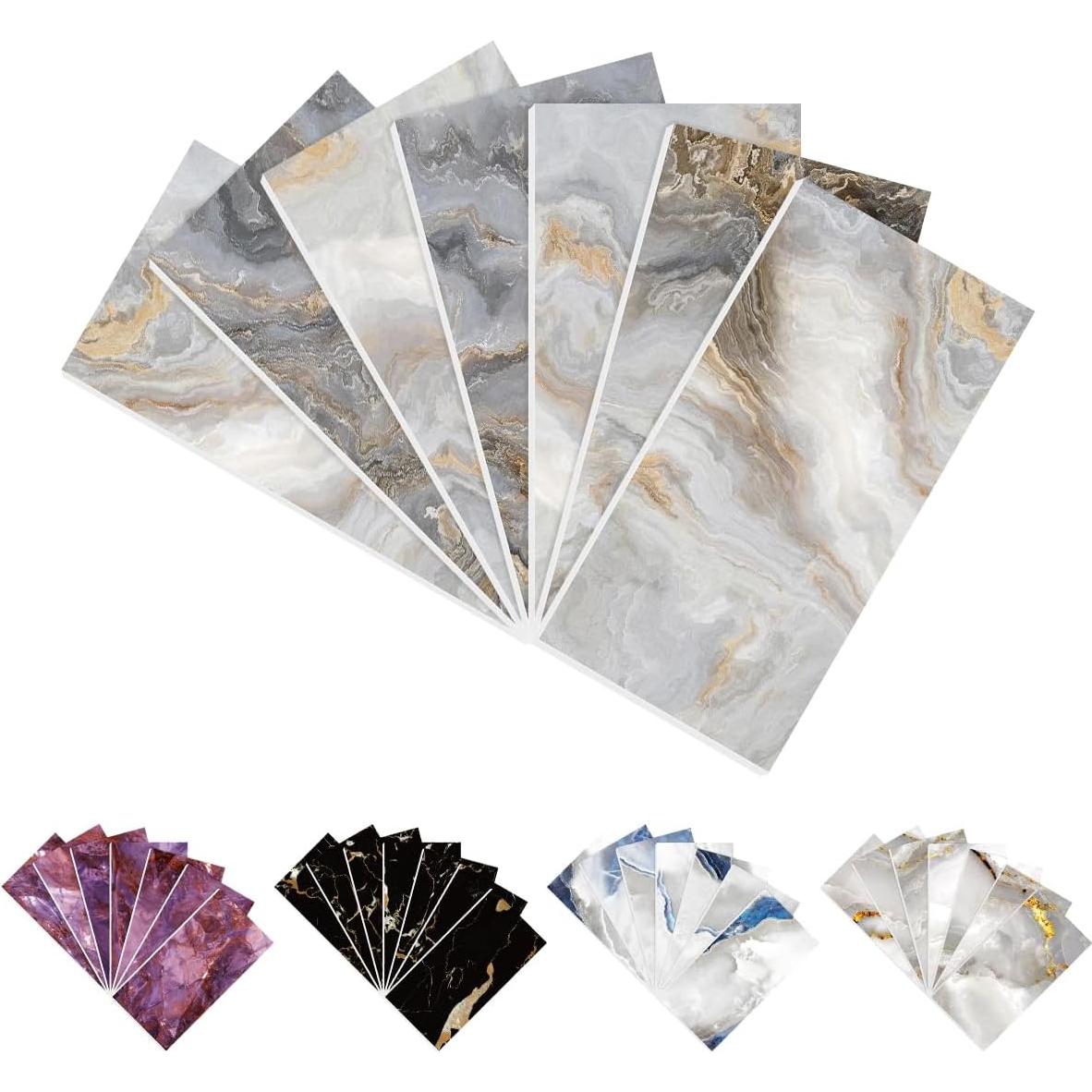 Paquete de 16 Azulejos Autoadhesivos Flicour 10x20 cm Brillo Ámbar