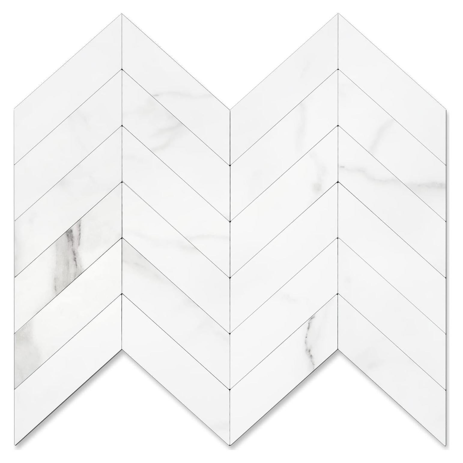 Azulejos Autoadhesivos STICKGOO 10 Hojas Mármol Blanco 30.48cm