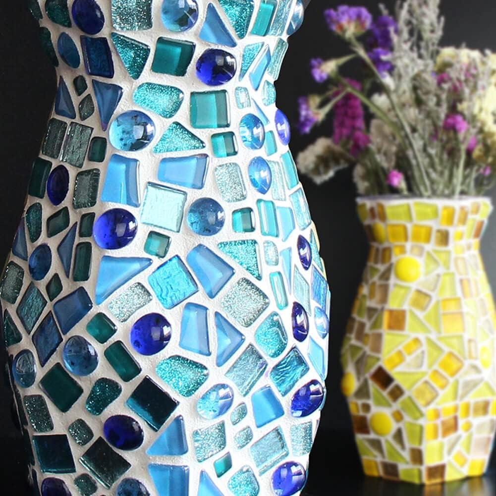 Azulejos de Cristal Irregulares LITMIND 250g Azul Asortidos