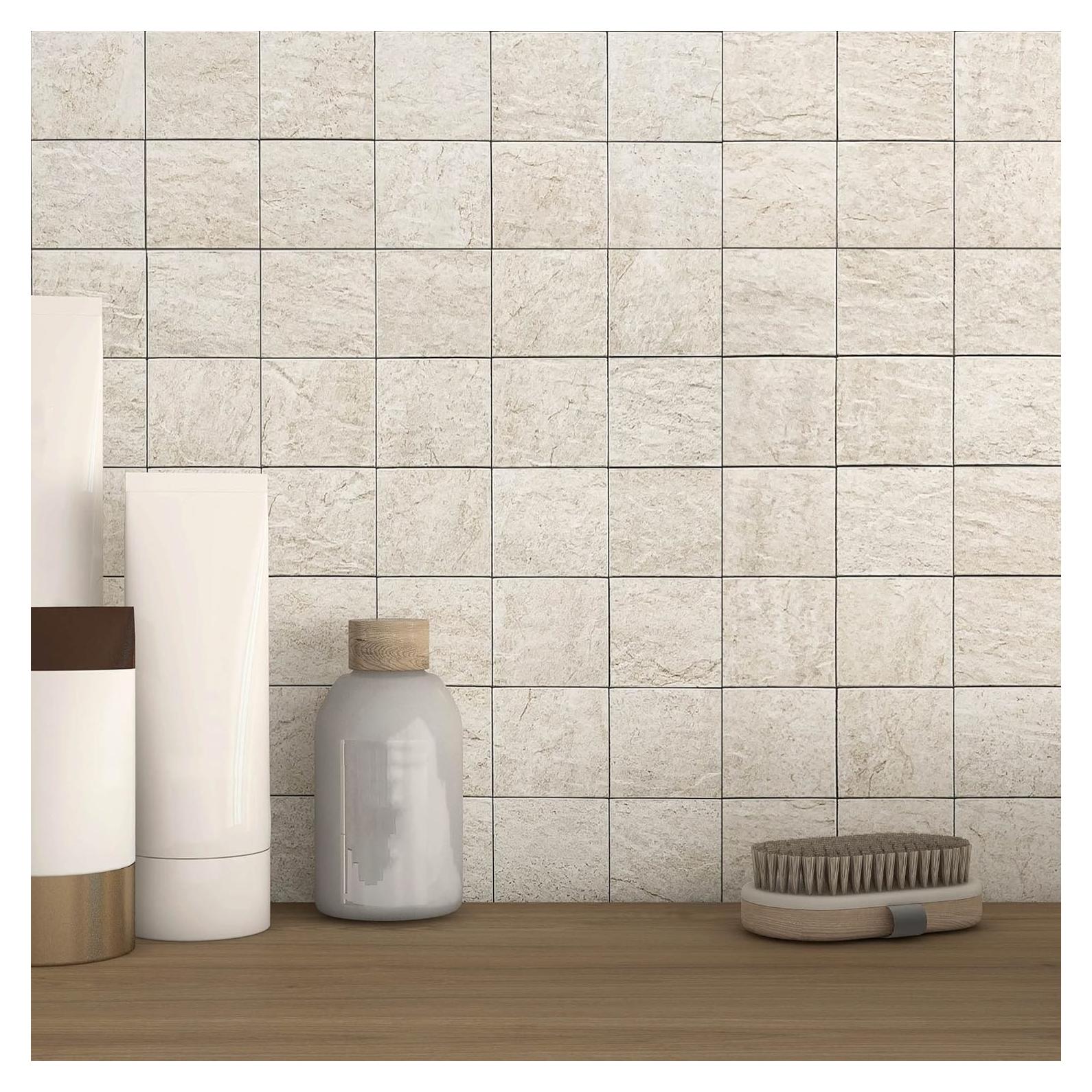 Azulejos Autoadhesivos BeNice Beige 30.48x30.48cm - 10 Hojas