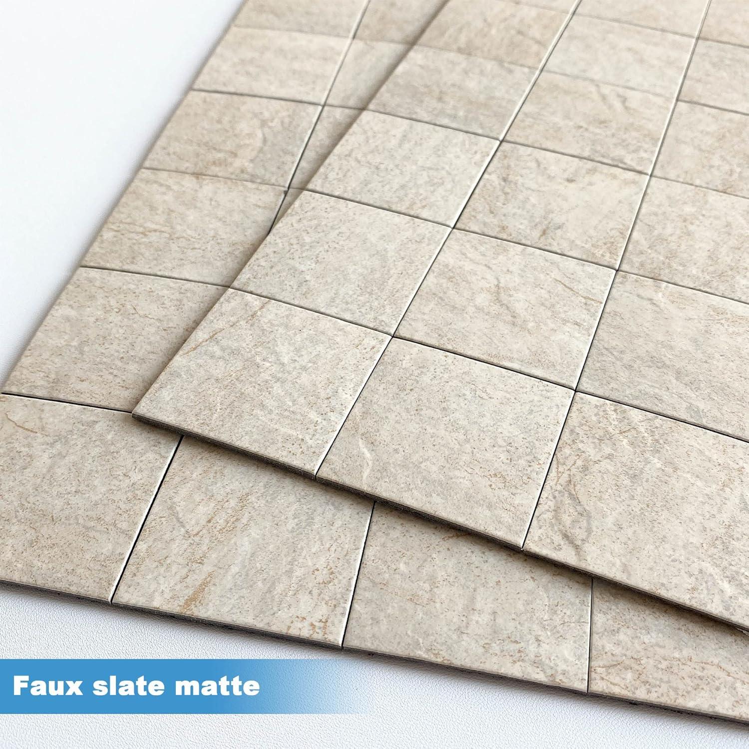 Azulejos Autoadhesivos BeNice Beige 30.48x30.48cm - 10 Hojas