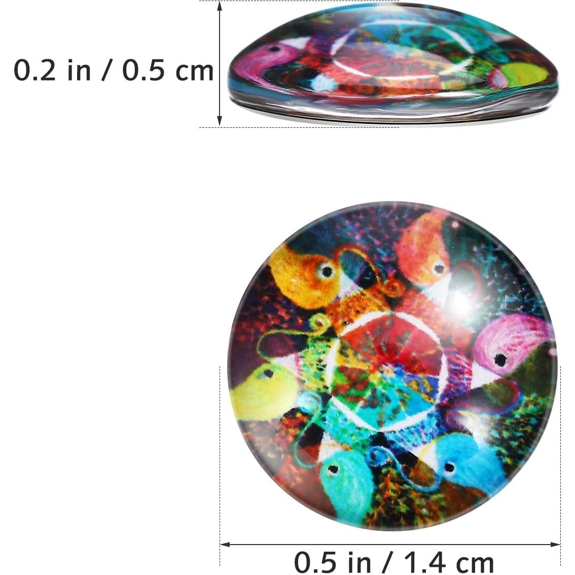 Azulejos de Mosaico de Vidrio SUPVOX 200pcs 14mm Multicolor