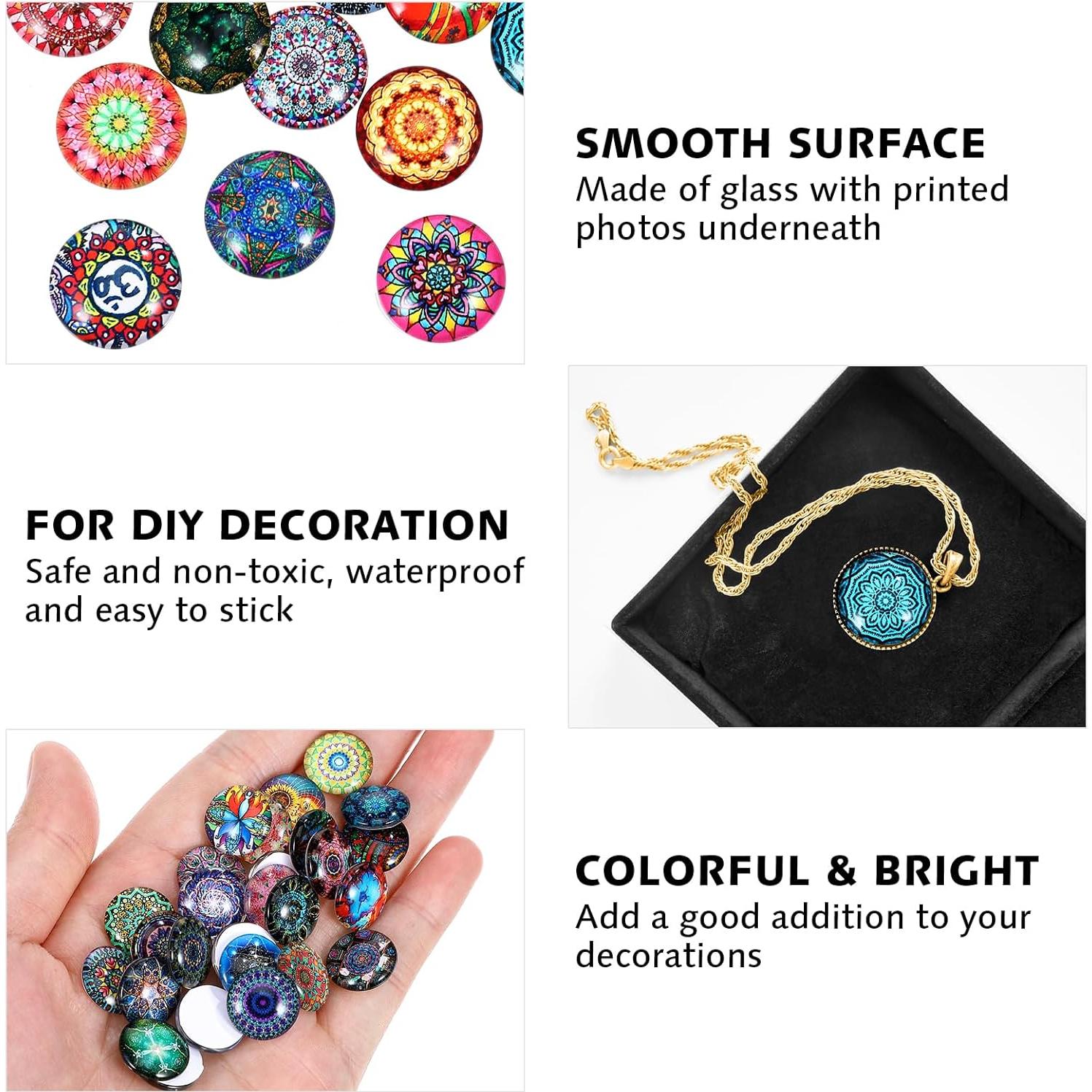 Azulejos de Mosaico de Vidrio SUPVOX 200pcs 14mm Multicolor