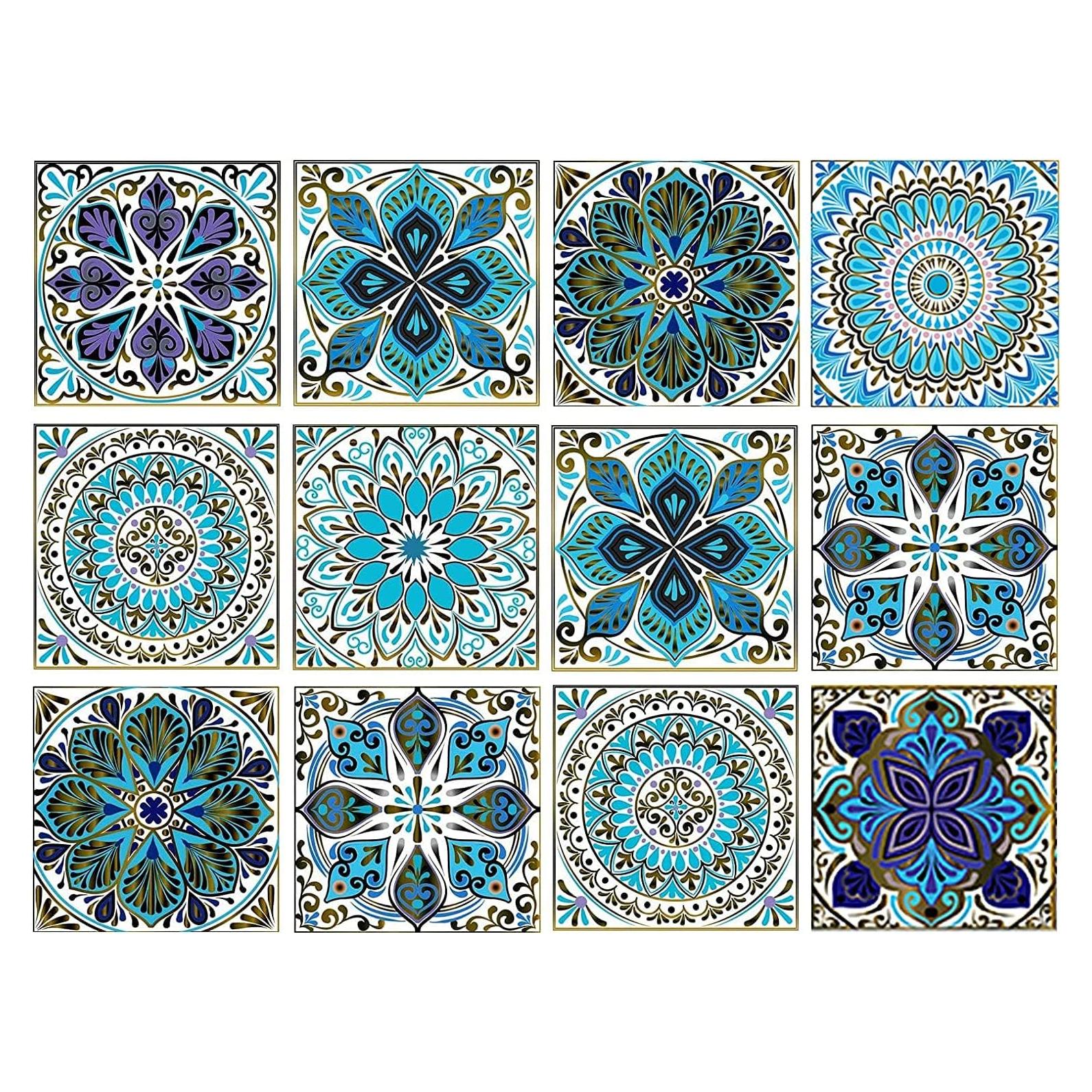 Juego de Calcomanías Decorativas Didauser 12 Piezas 15x15 cm