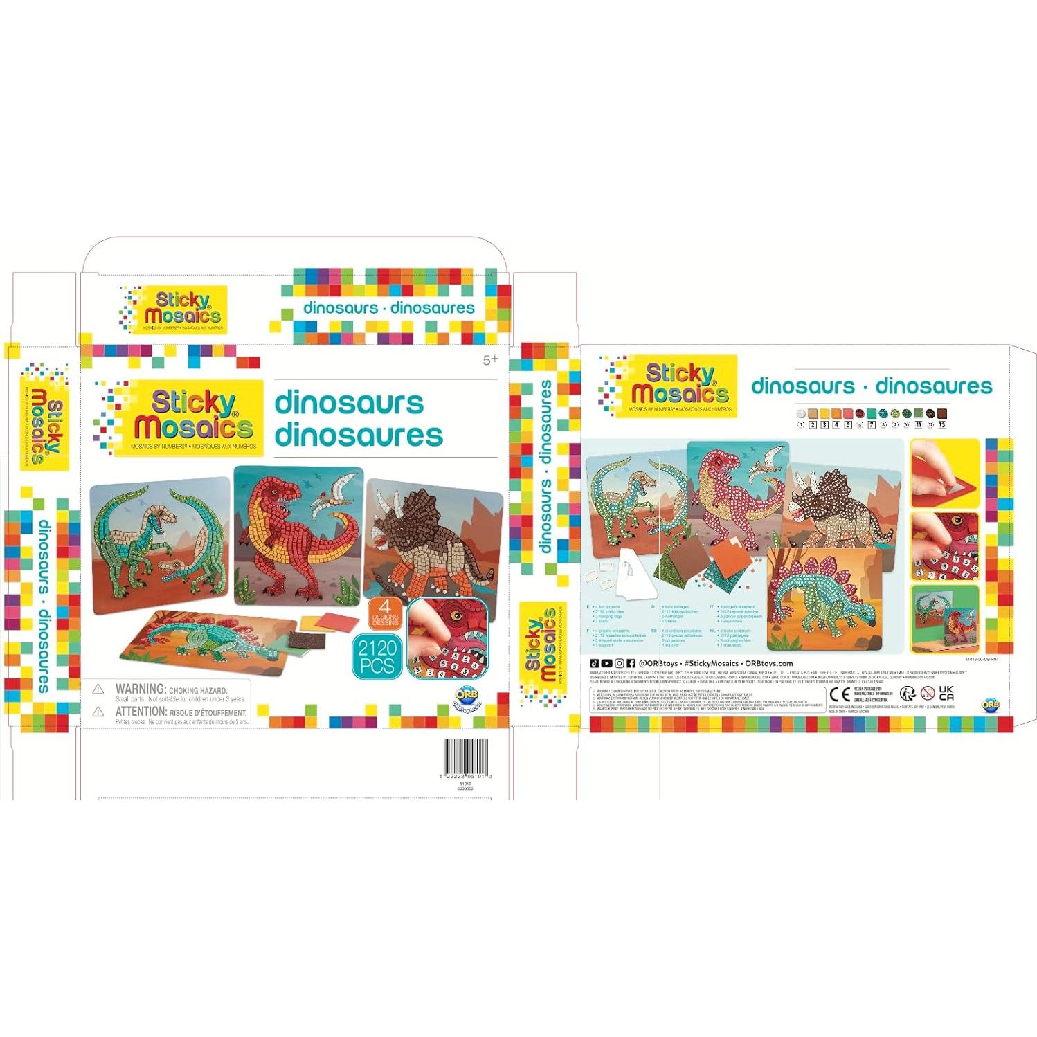 Mosaicos Adhesivos de Dinosaurios ORB - 2120 Piezas