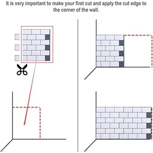 Azulejos Peel and Stick Art3d 10 Hojas 30.48x30.48 cm Blanco