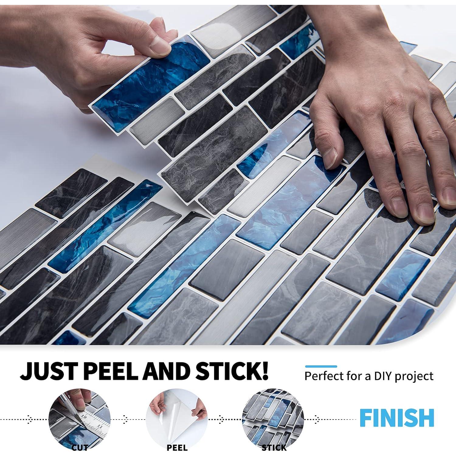 Azulejos Autoadhesivos Premium Art3d 10 Hojas 30x30cm Mármol