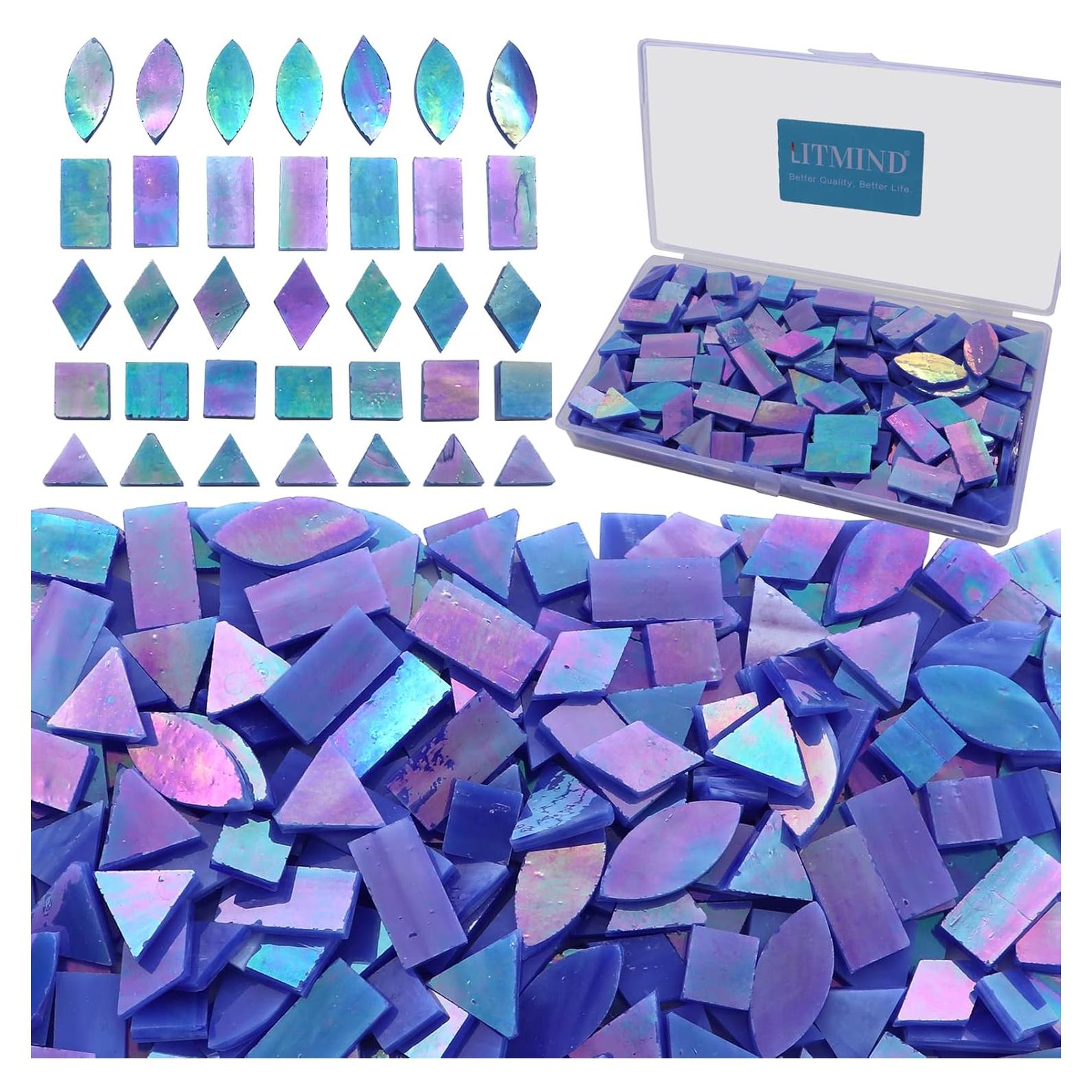 Azulejos de Mosaico de Vidrio Iridiscente LITMIND 240 Piezas
